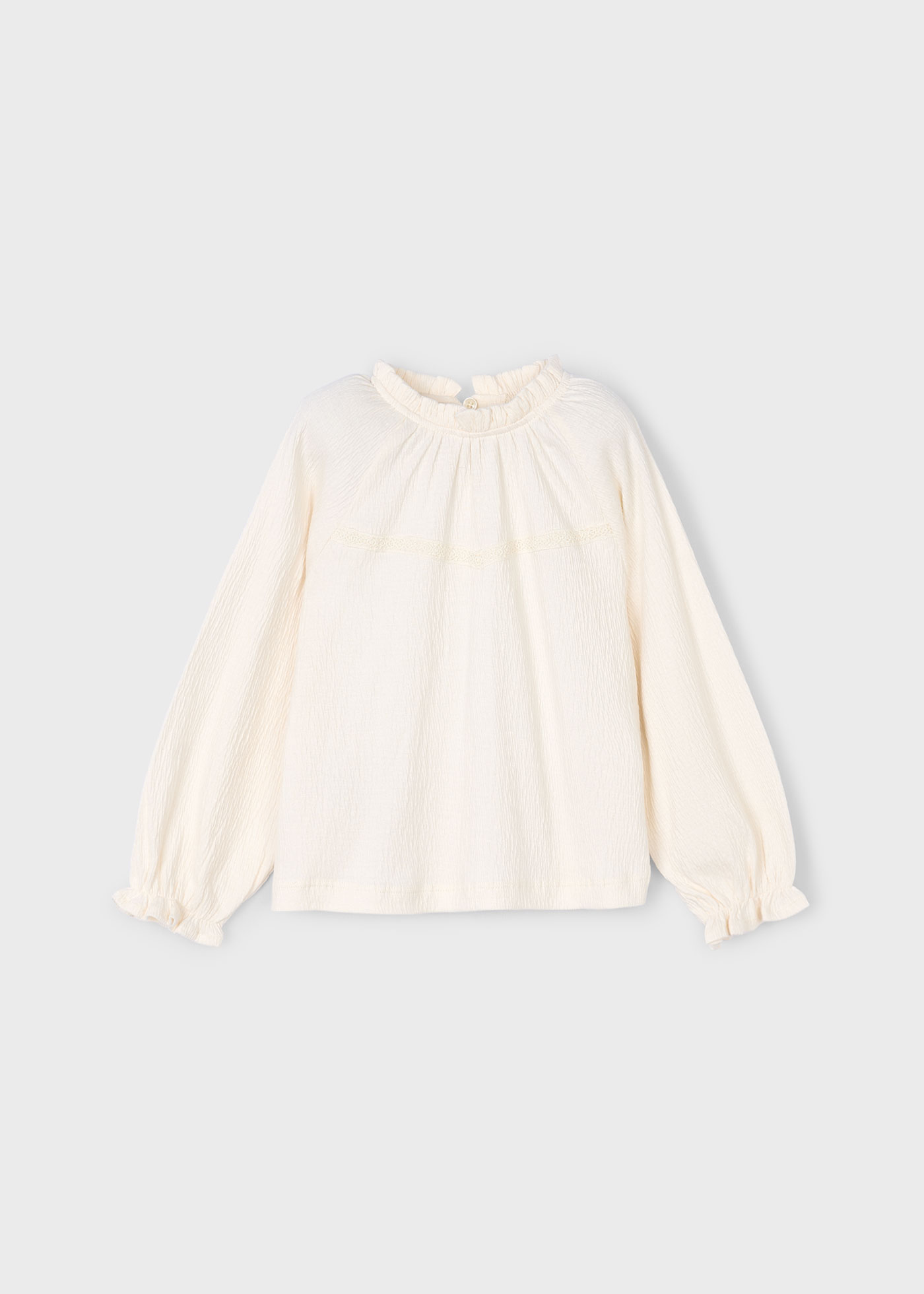 Bluzka z szyfonowej dzianiny dla dziewczynki Bluzka z szyfonowej dzianiny dla dziewczynki