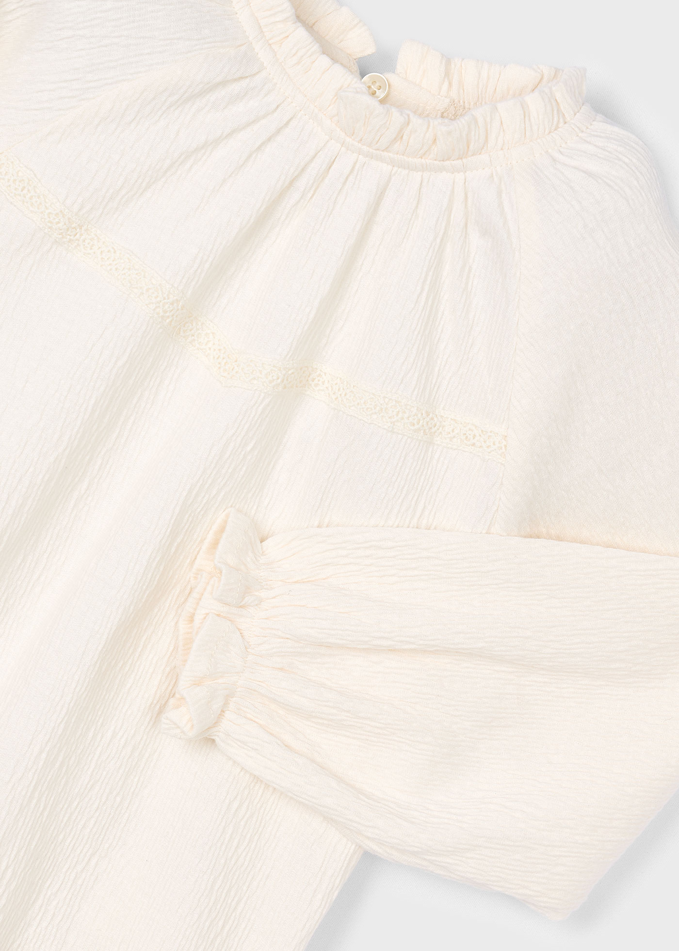 Bluzka z szyfonowej dzianiny dla dziewczynki Bluzka z szyfonowej dzianiny dla dziewczynki