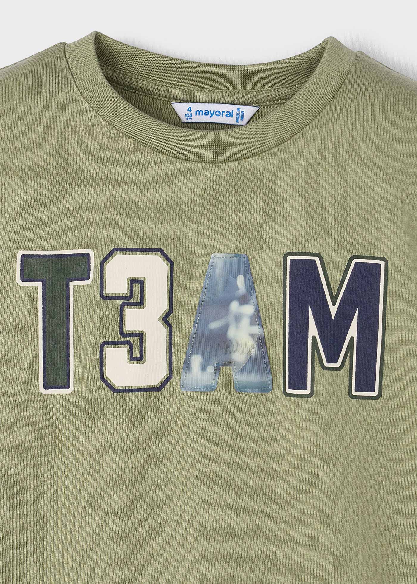 Camiseta letras lenticular niño