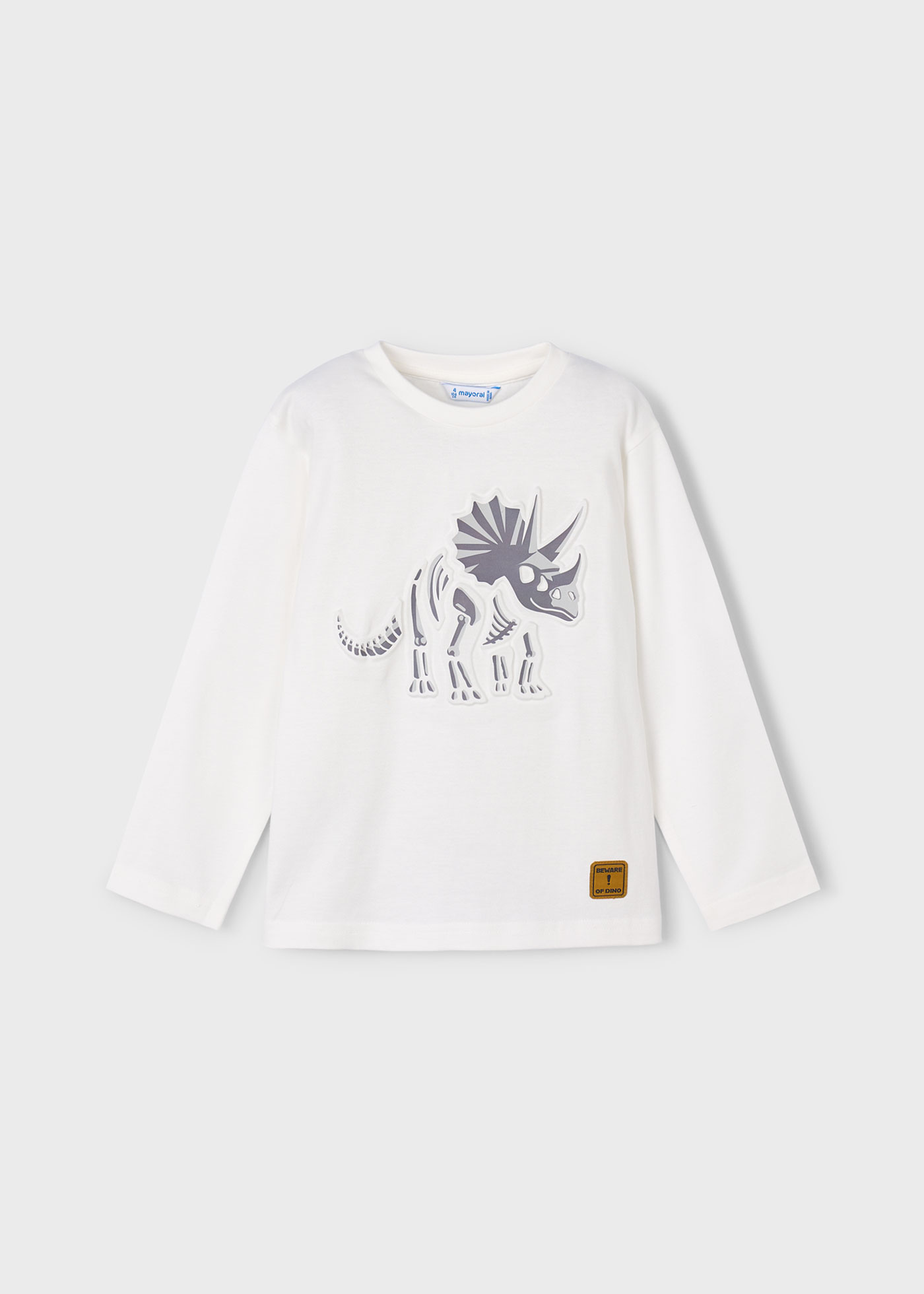 Boys long sleeved interactive dinosaur shirt
