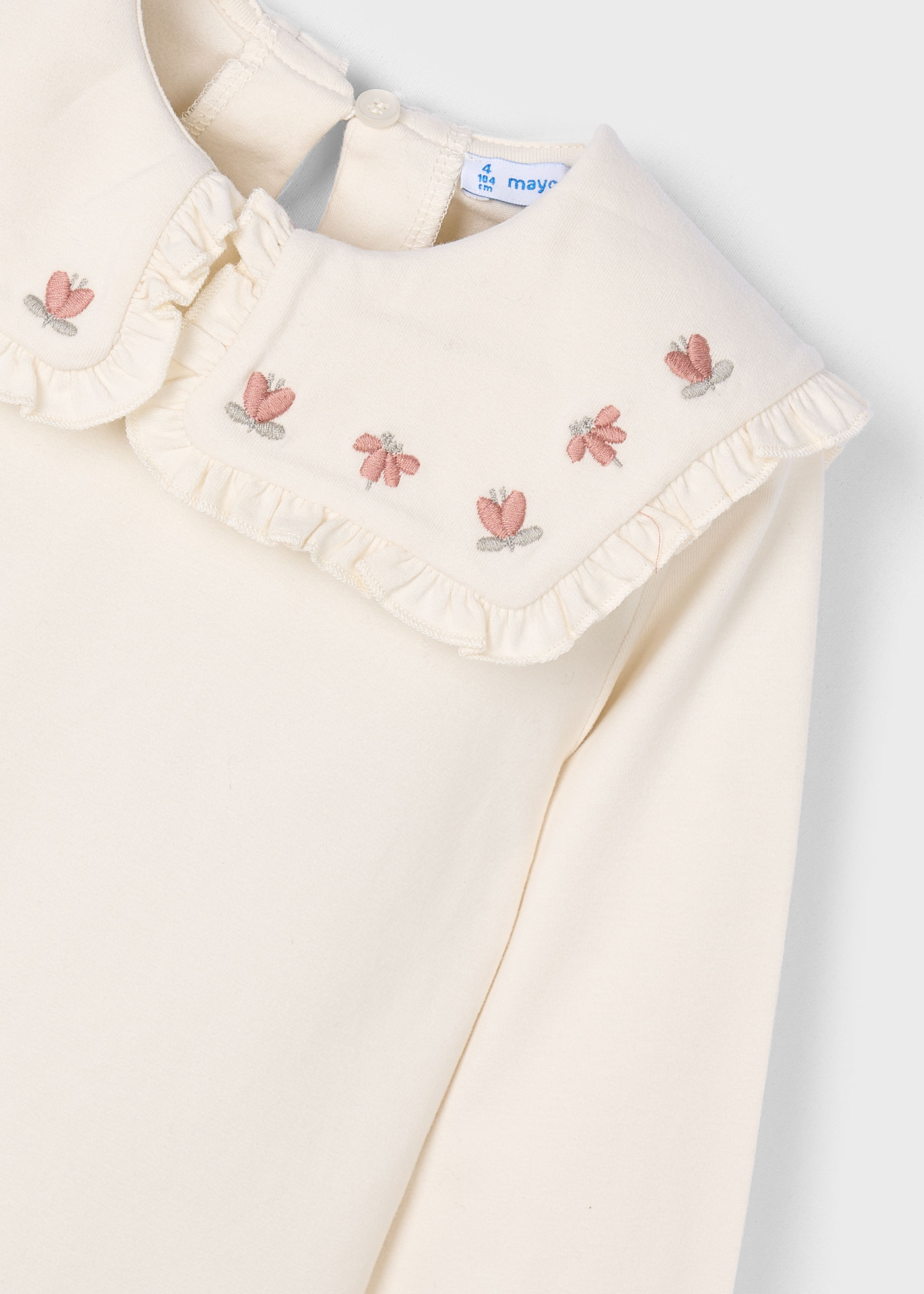 Blusa collo con volant bambina