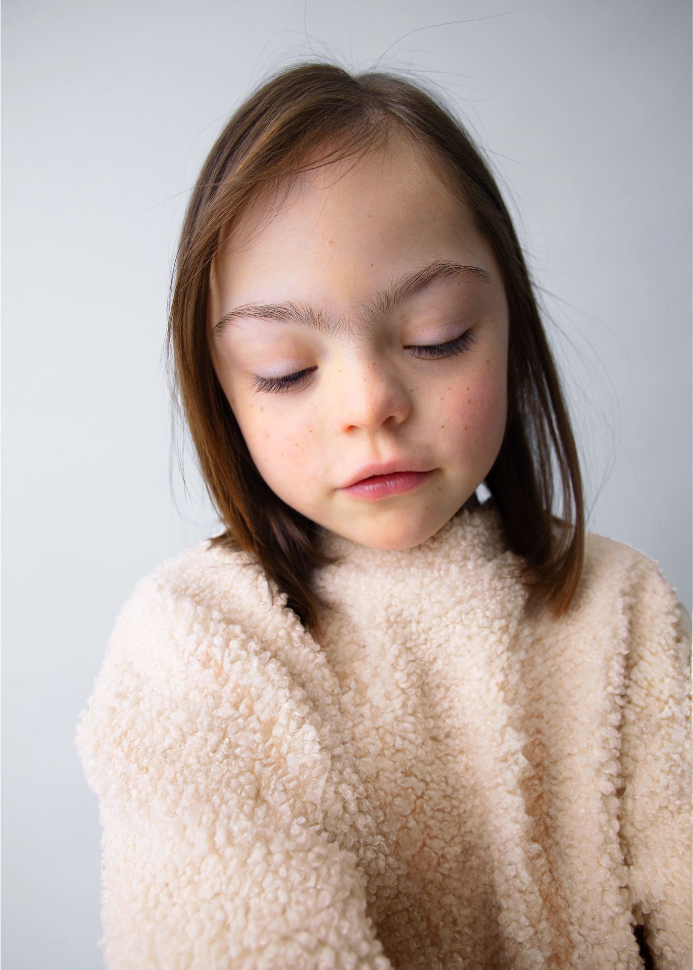 Girls combined wool jumper