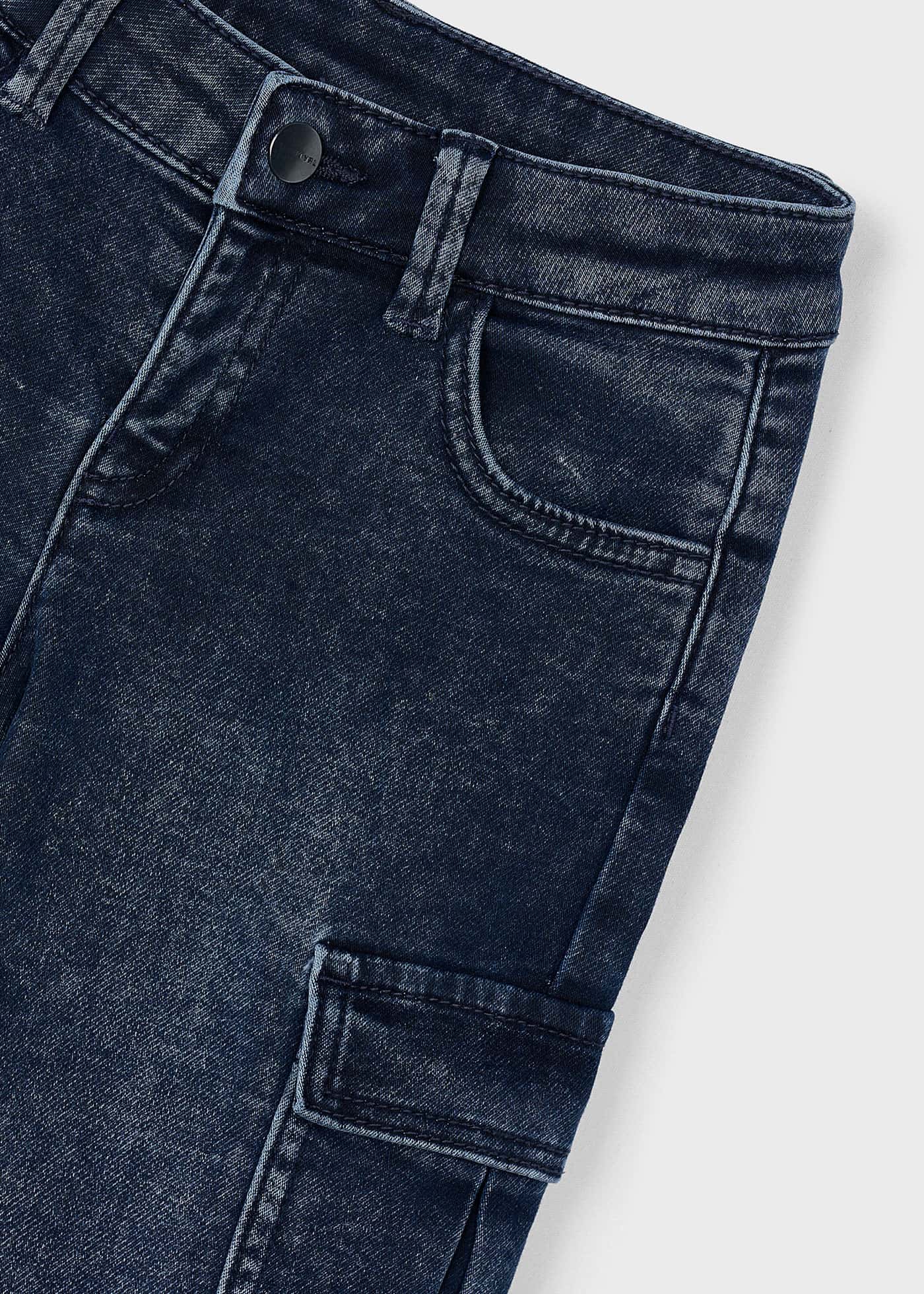 Pantalón de mezclilla cargo niño