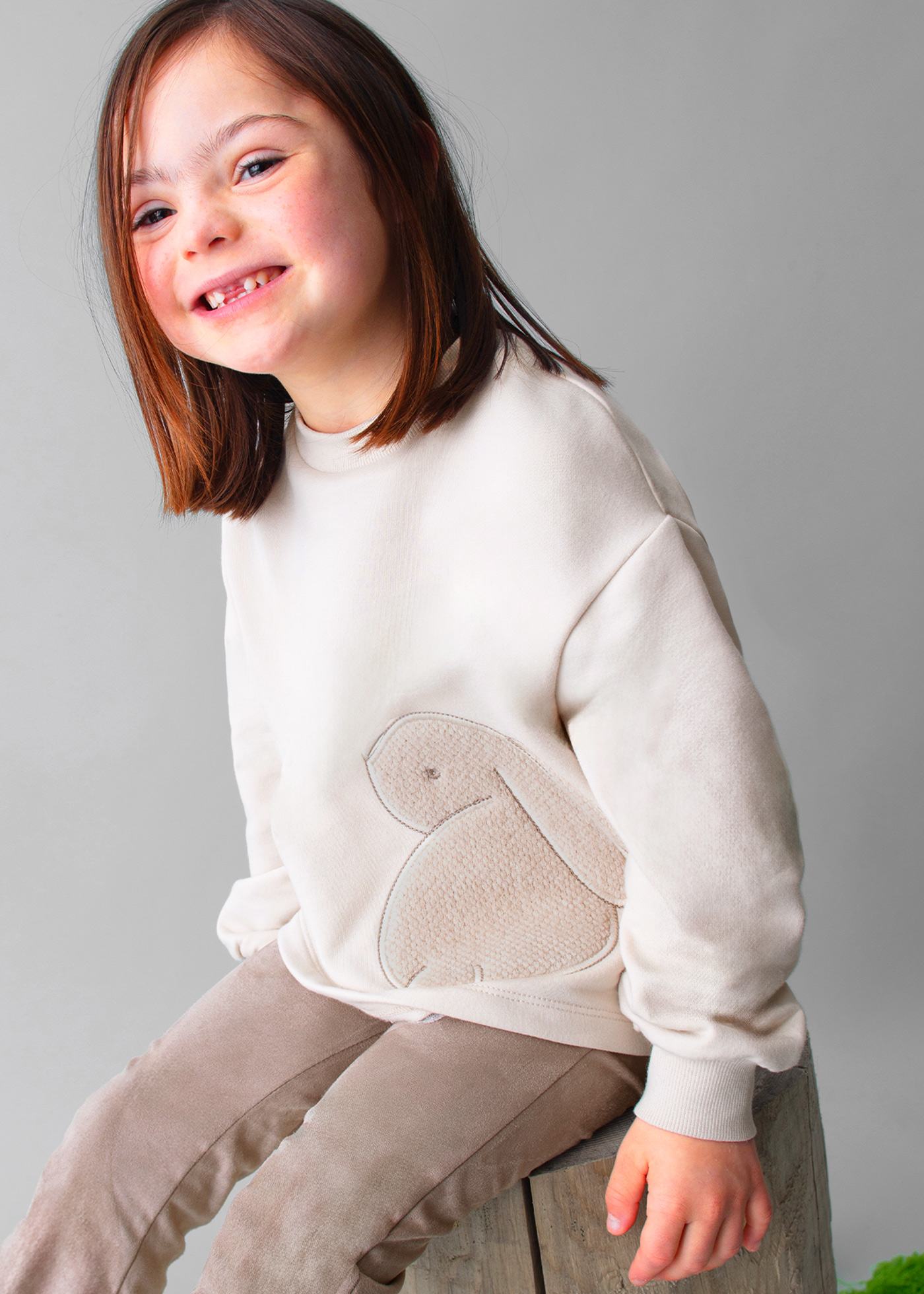 Completo leggings e felpa ricamo bambina