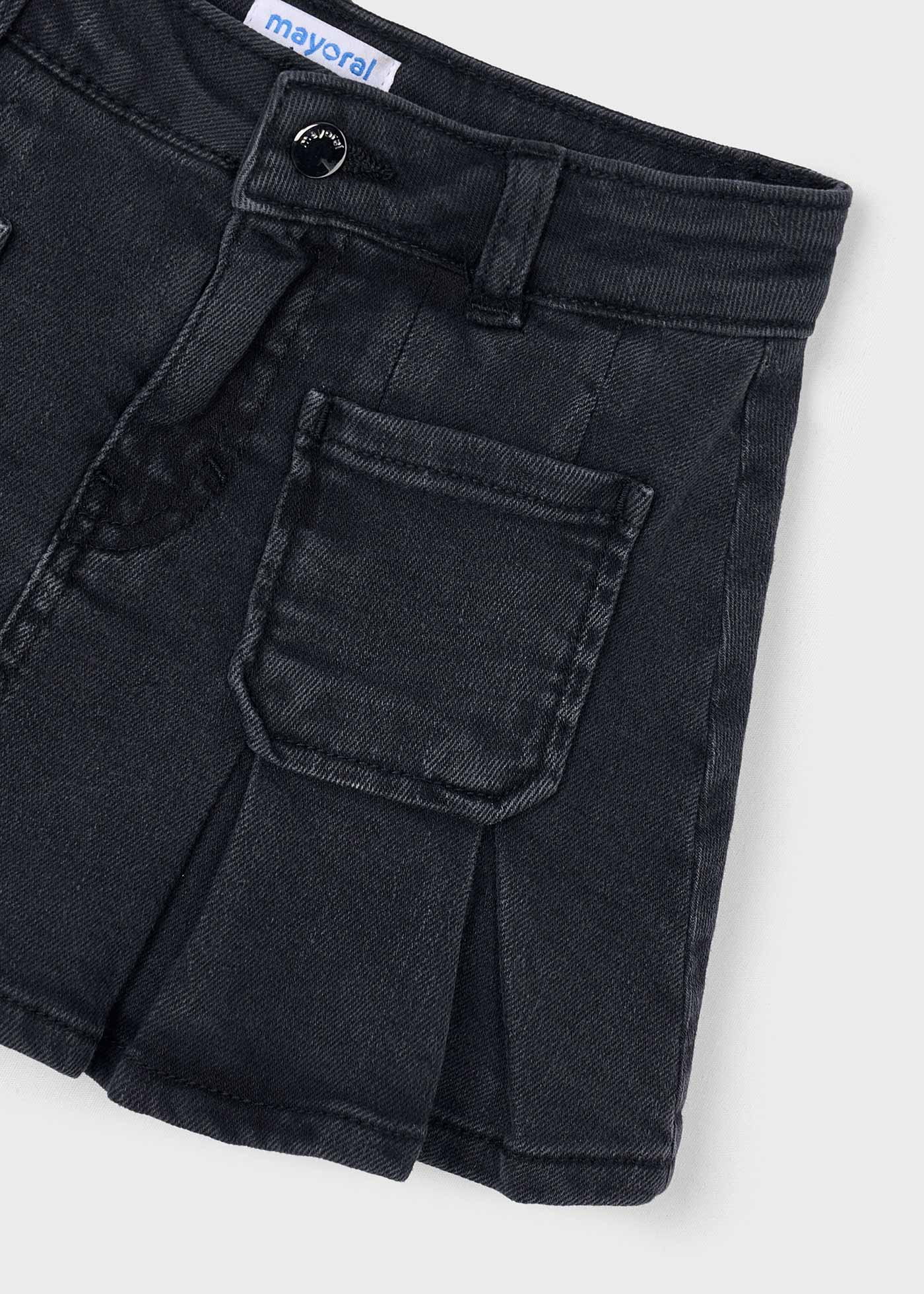Gonna jeans pieghe bambina
