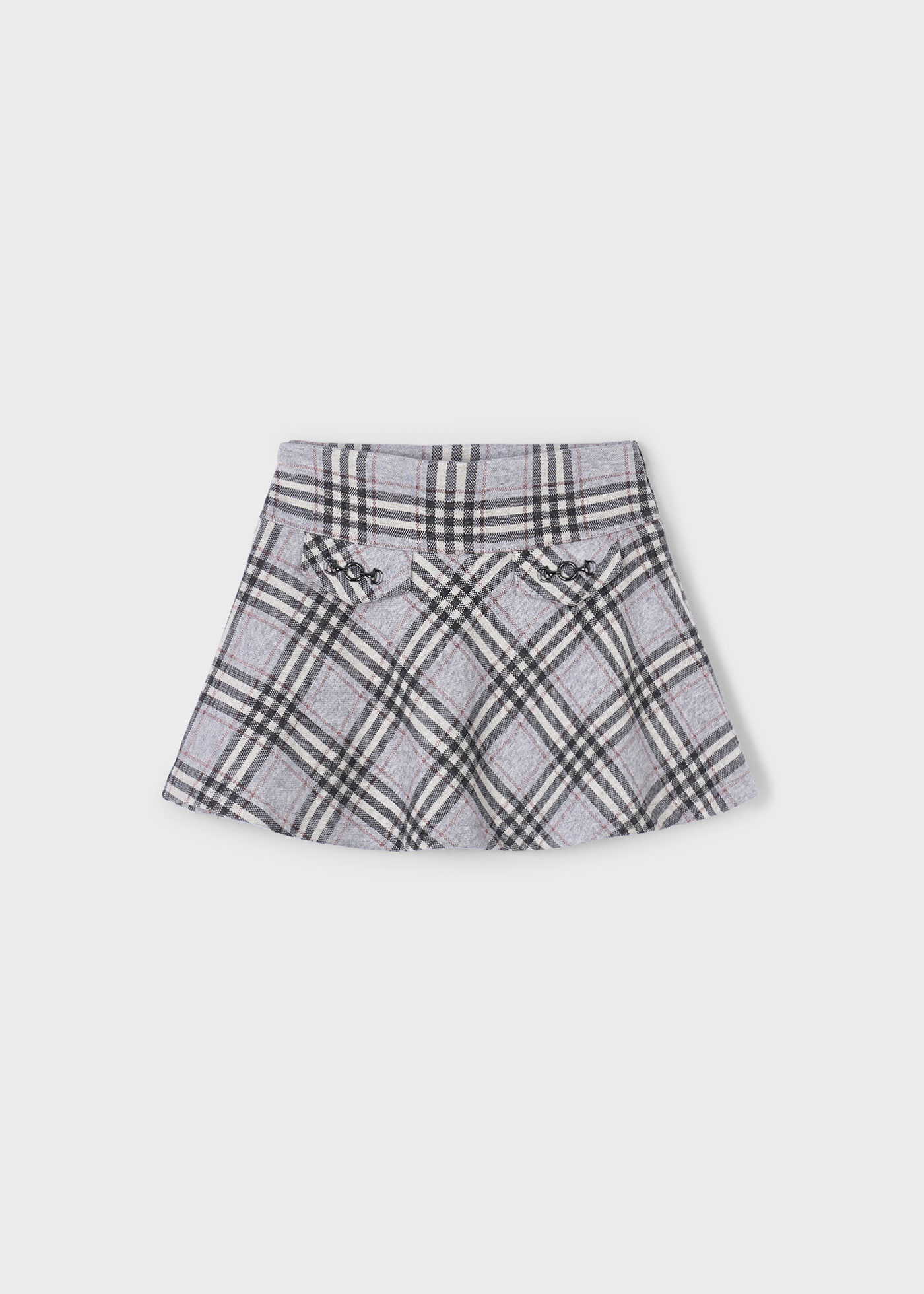 Falda cuadros jacquard niña