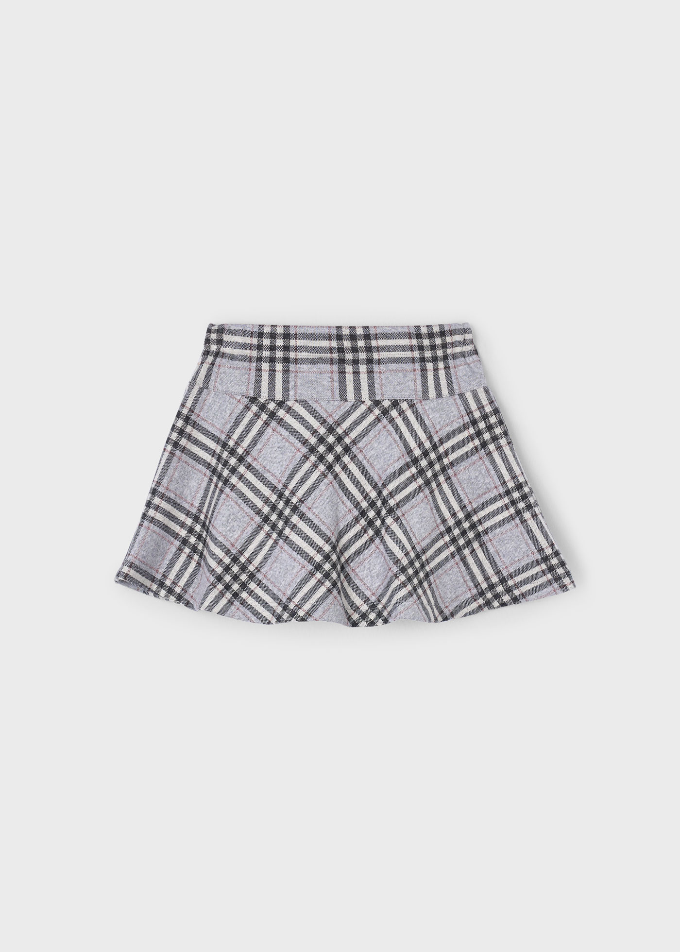 Falda cuadros jacquard niña