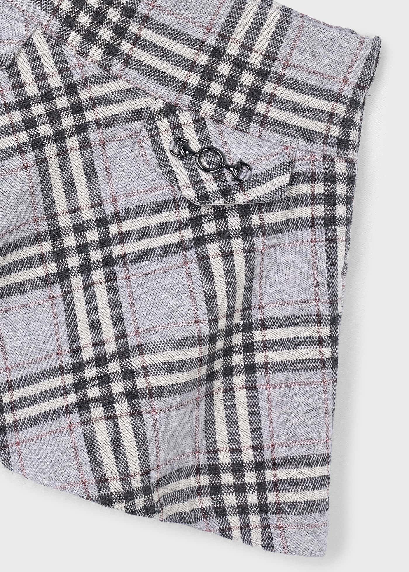 Saia quadrados jacquard menina