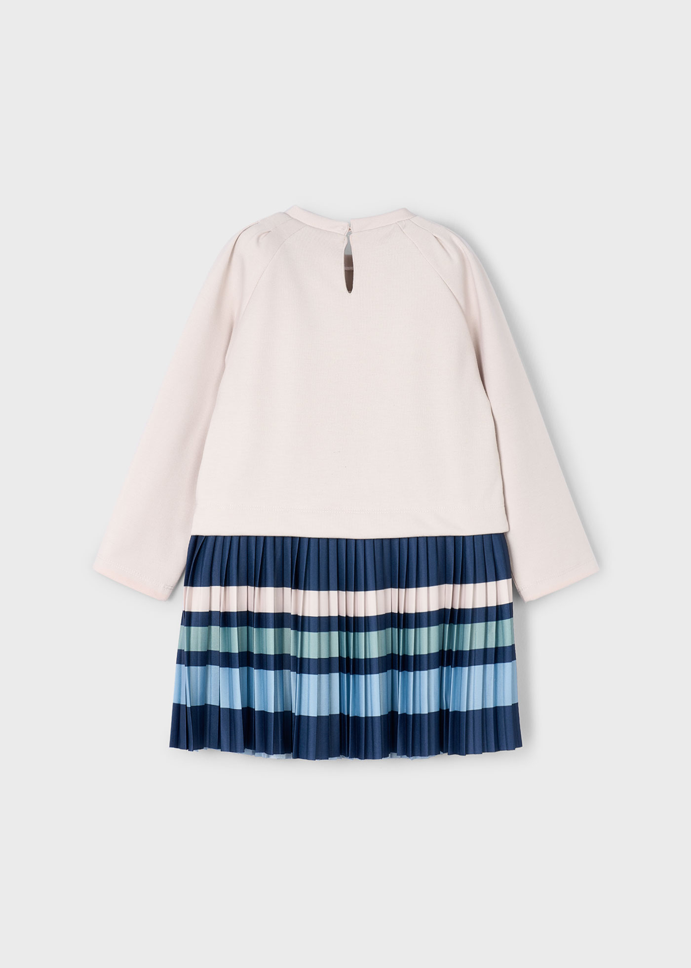 Girls combined striped dress