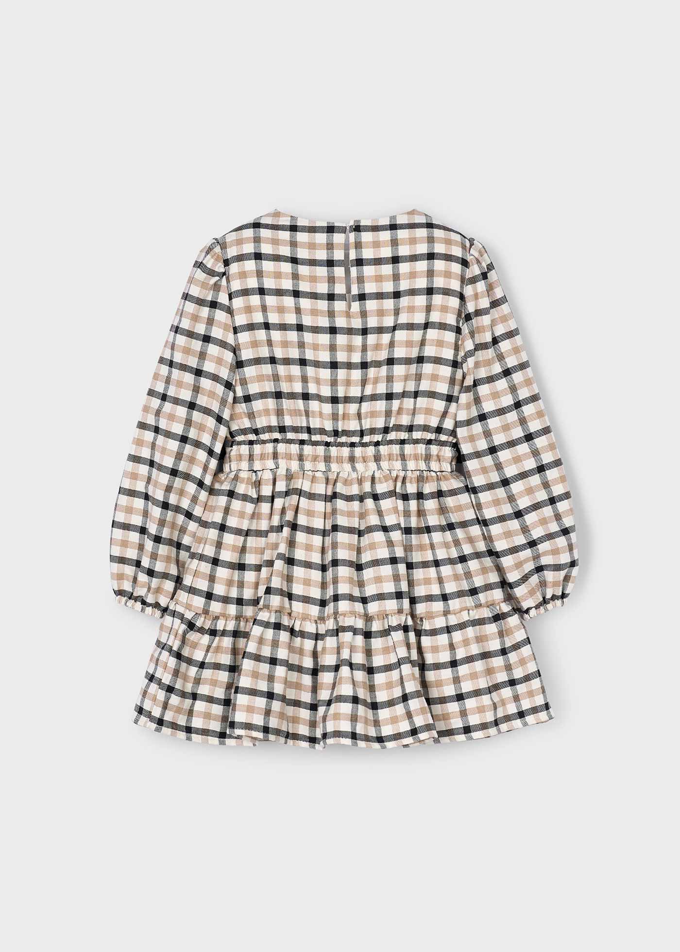 Girls check bow dress