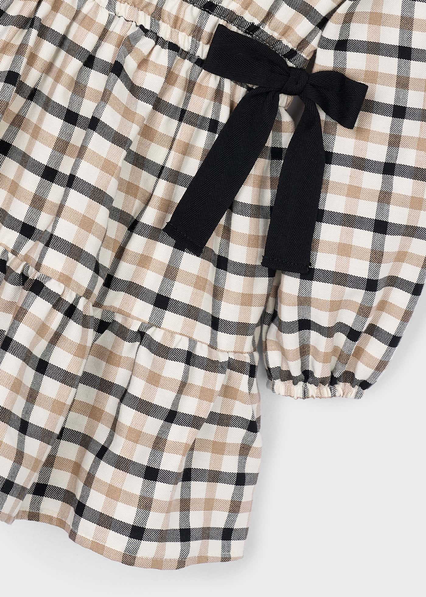 Girls check bow dress