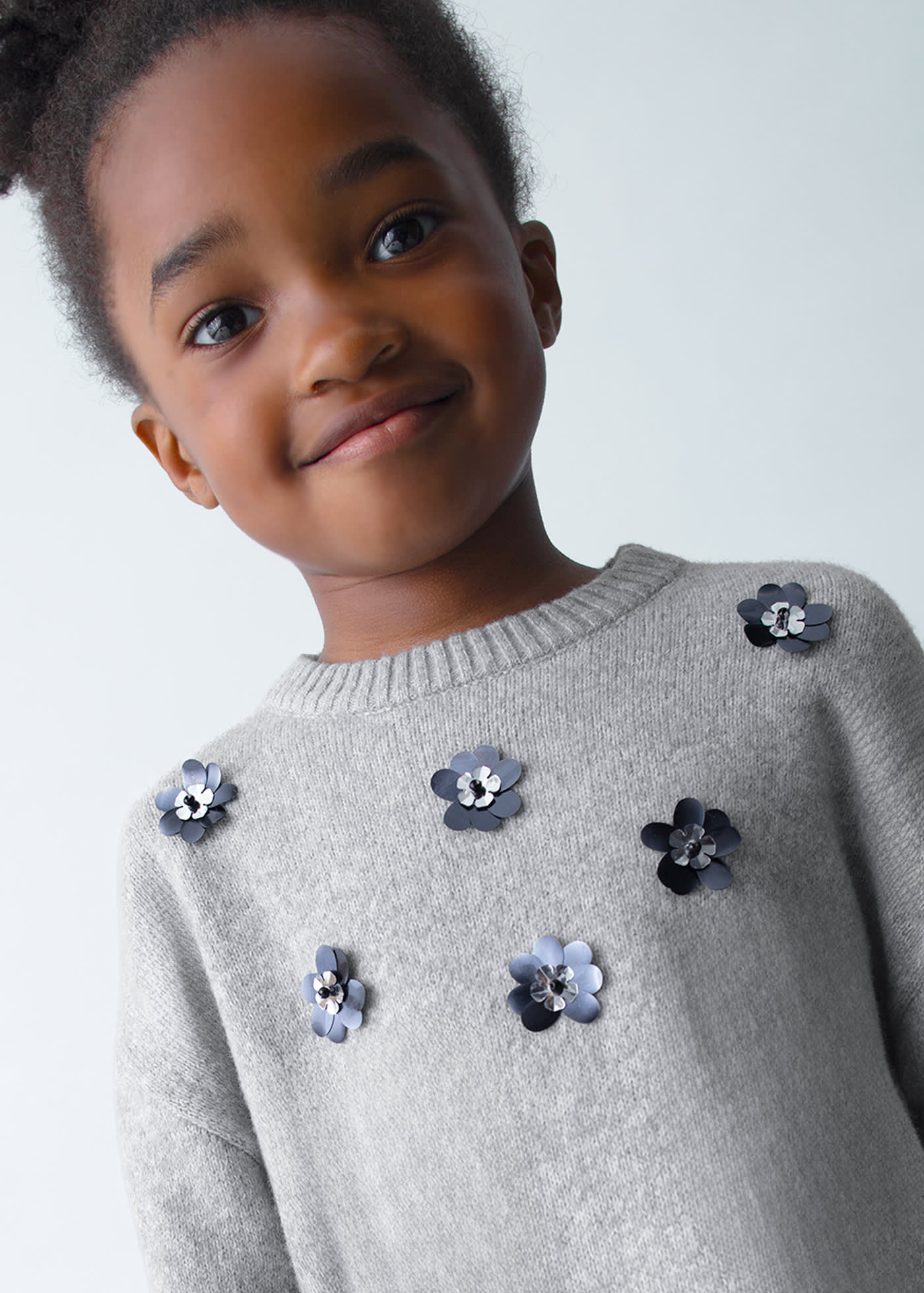 Girls combined knitted dress