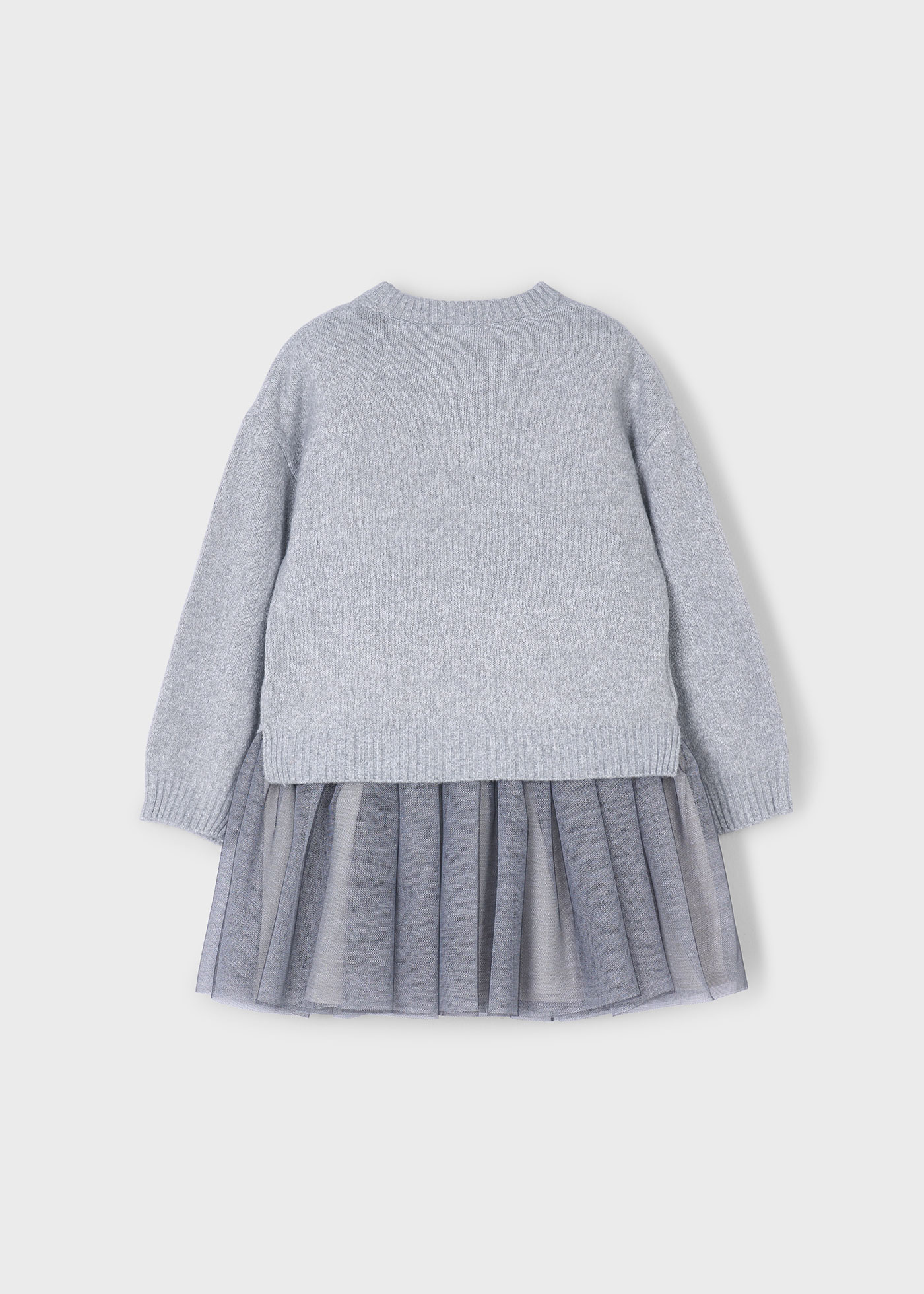 Girls combined knitted dress