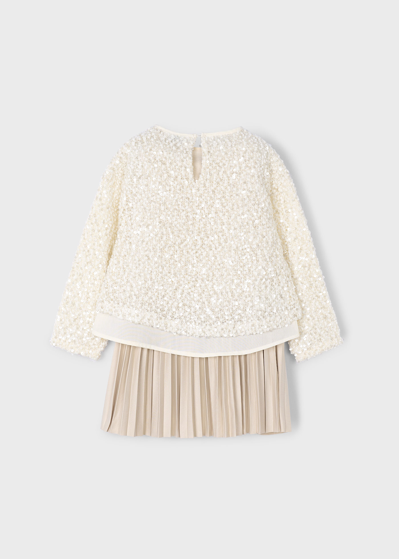 Sukienka łączona z cekinami dla dziewczynki