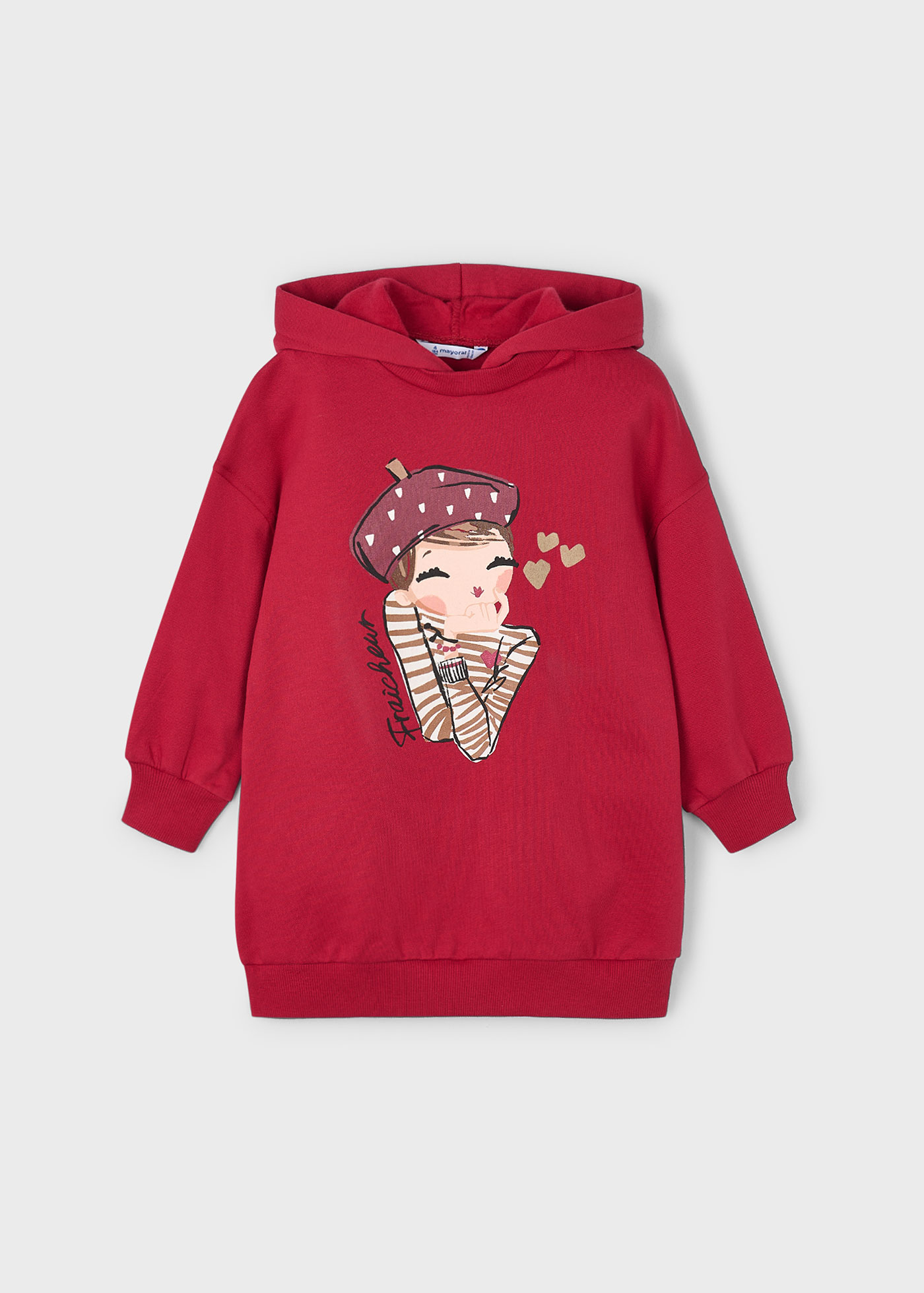 Robe en molleton à capuche fille