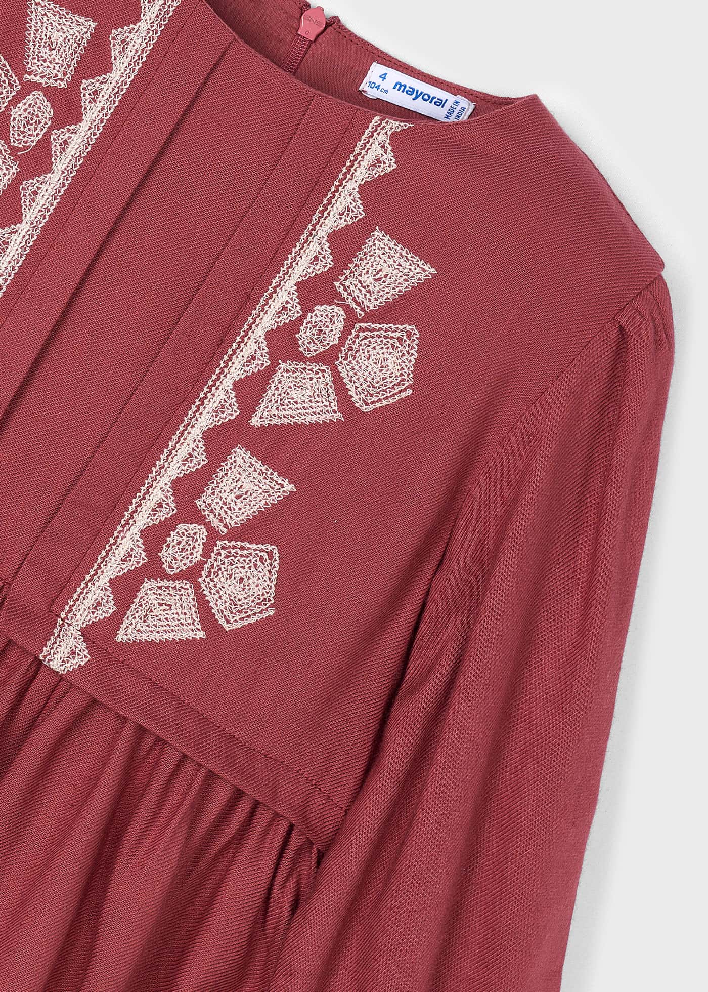 Robe avec détails brodés fille