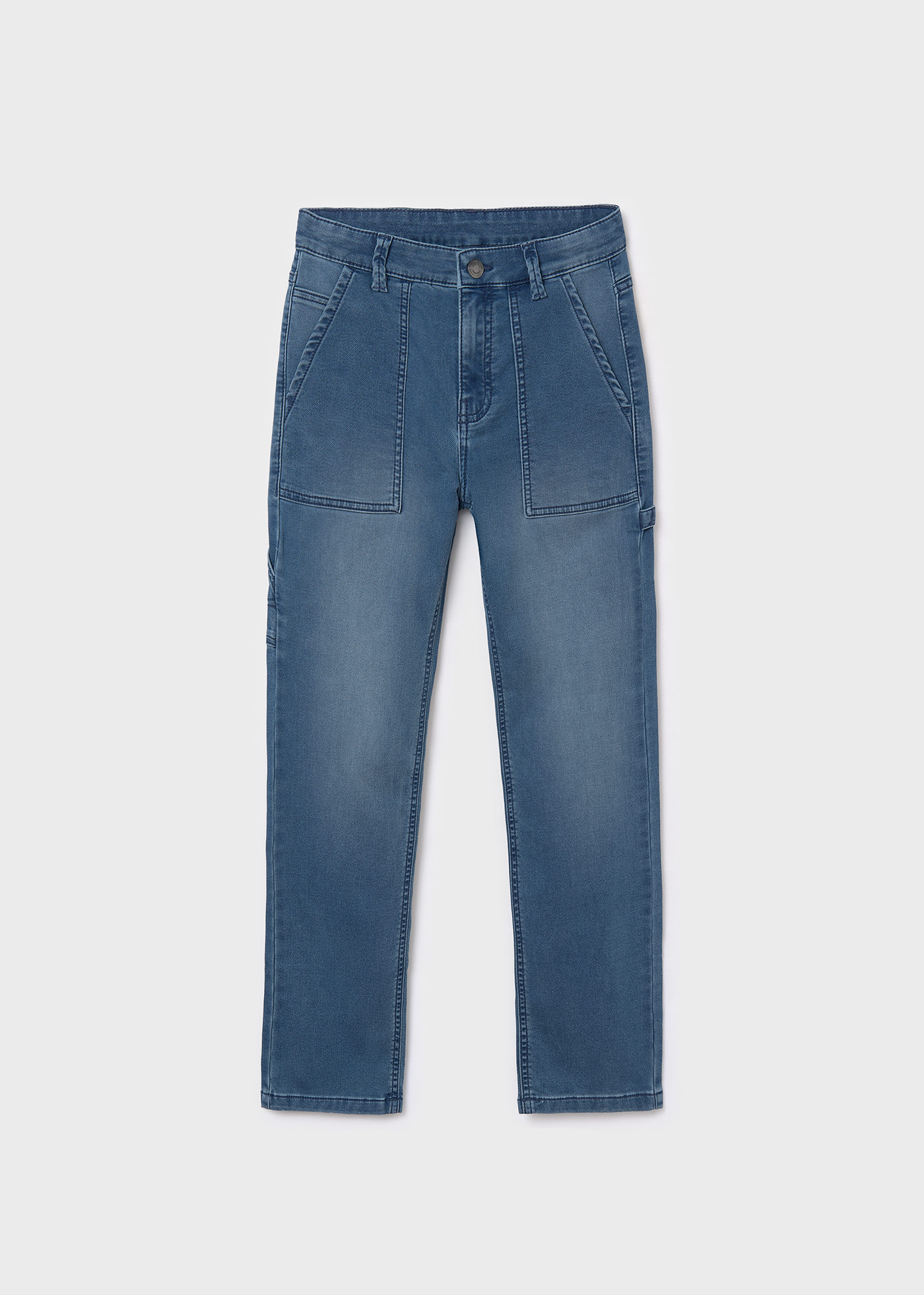 Pantalón de mezclilla recto chico