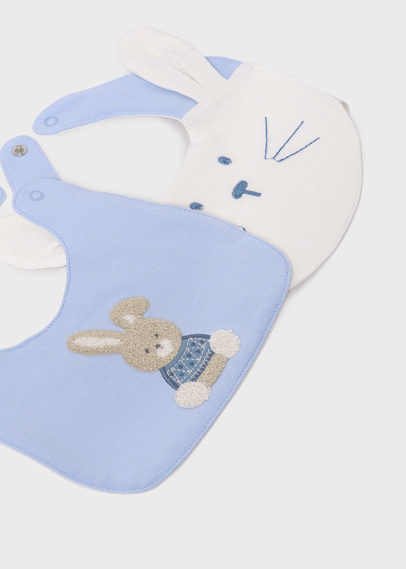 Set 2 baberos apliques impermeables bebé