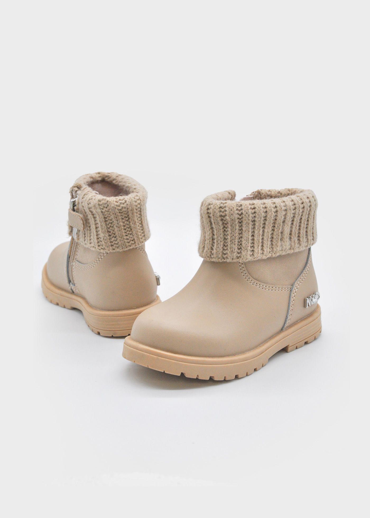 Biker Halbstiefel mit Strick Baby