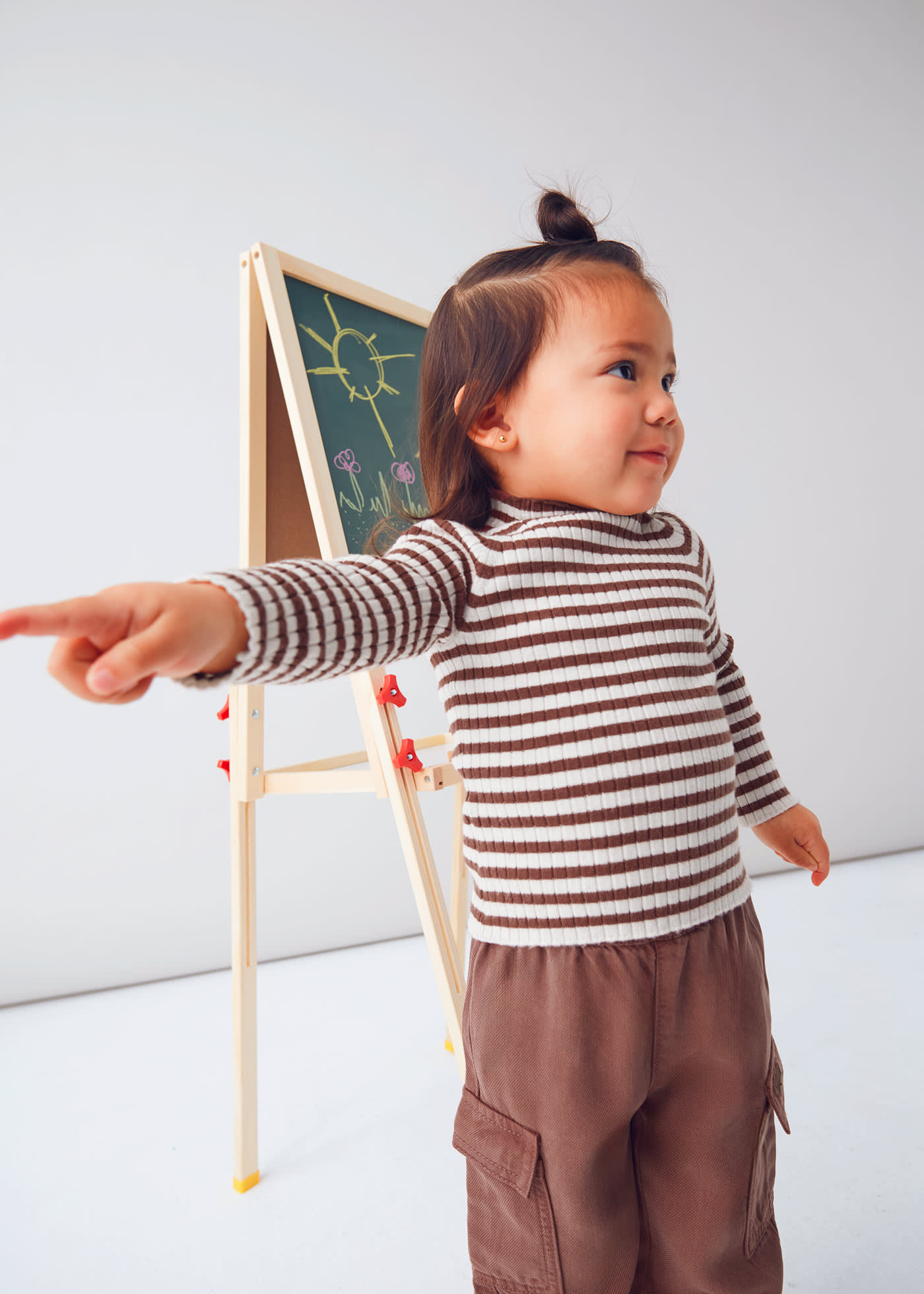 Babys knitted jumper with mid high neck