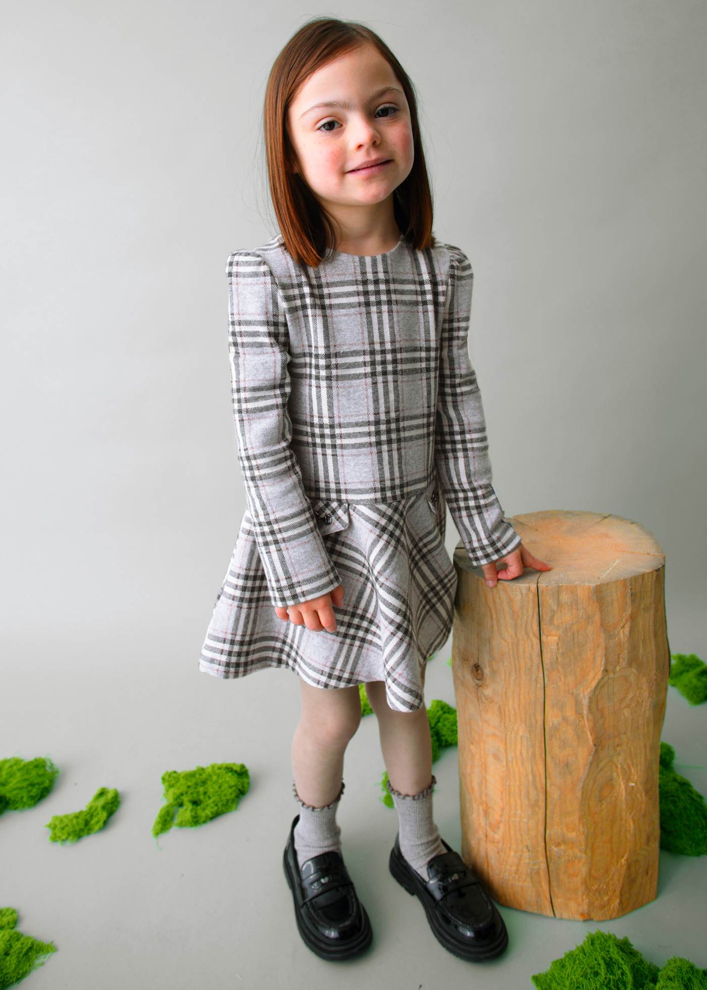 Girls check dress