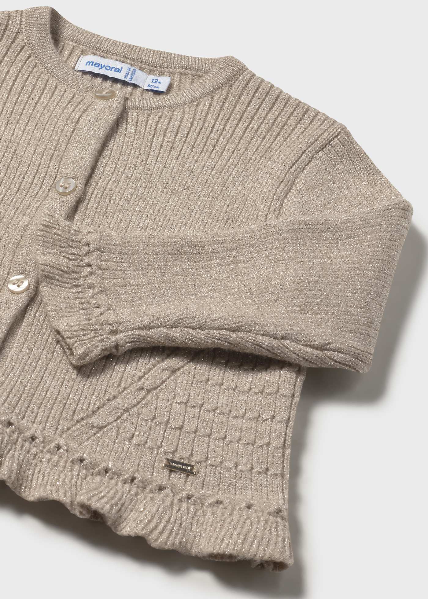Cardigan tricoté à volants bébé