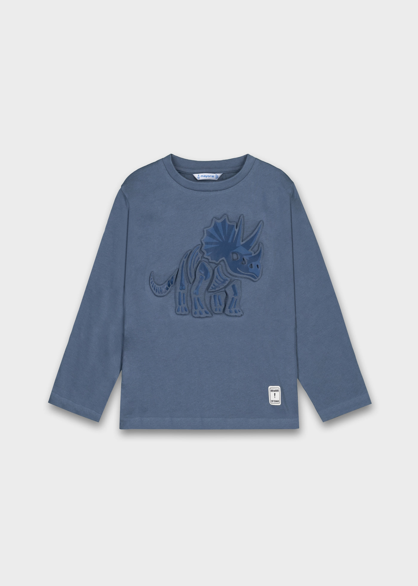 Boys long sleeved interactive dinosaur shirt