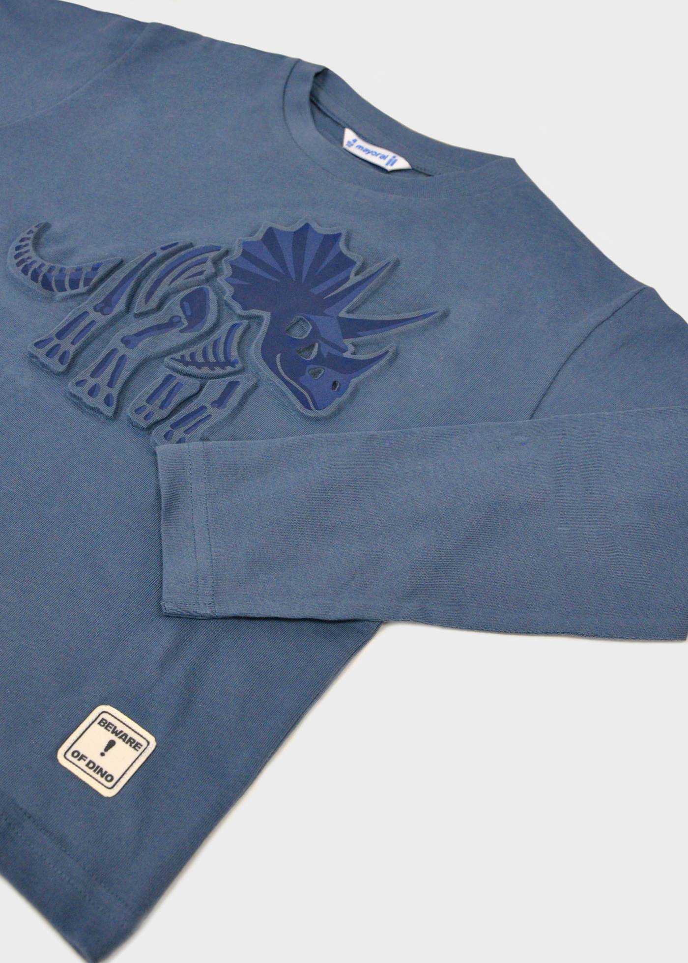 Boys long sleeved interactive dinosaur shirt