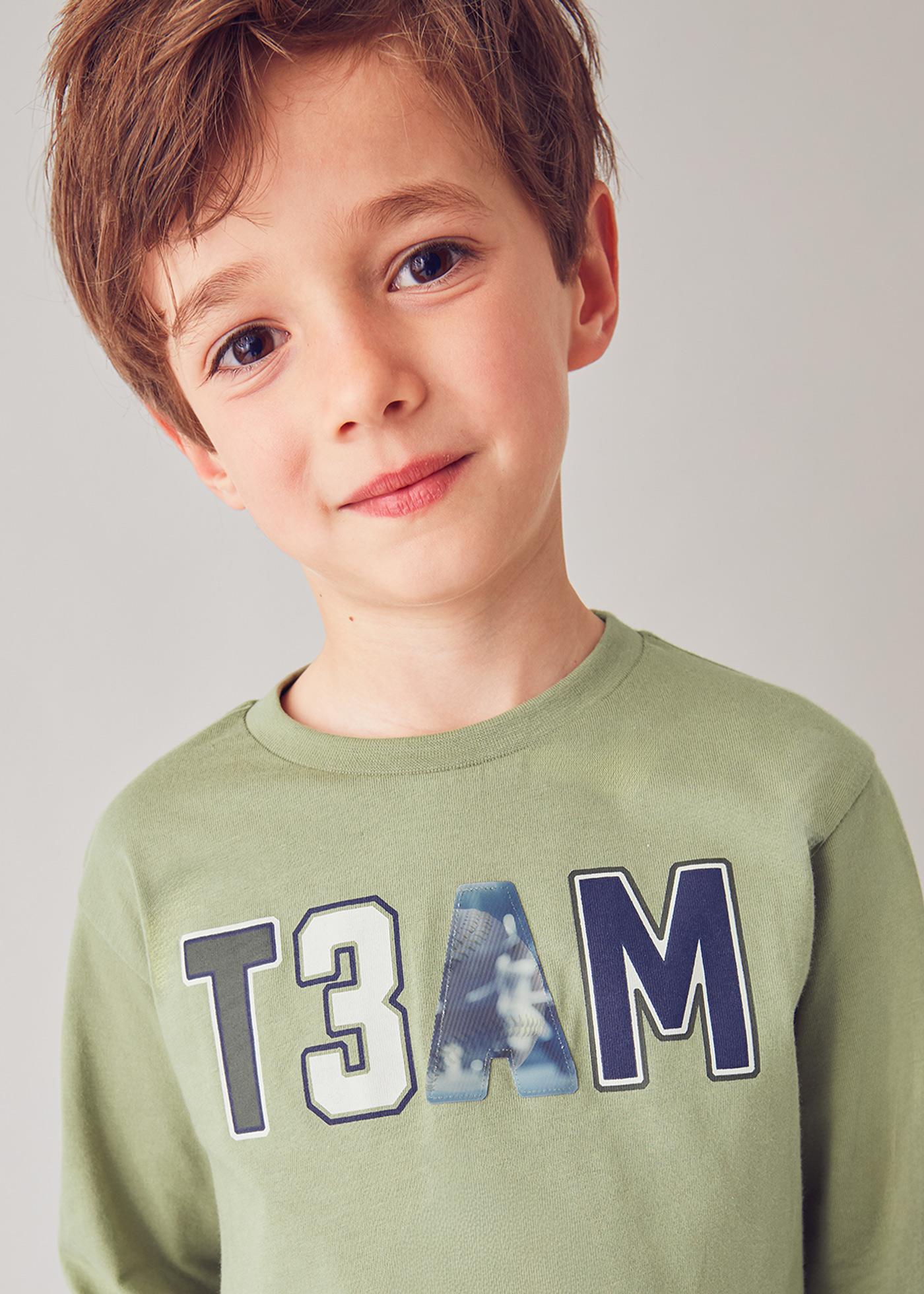 Camiseta letras lenticular niño