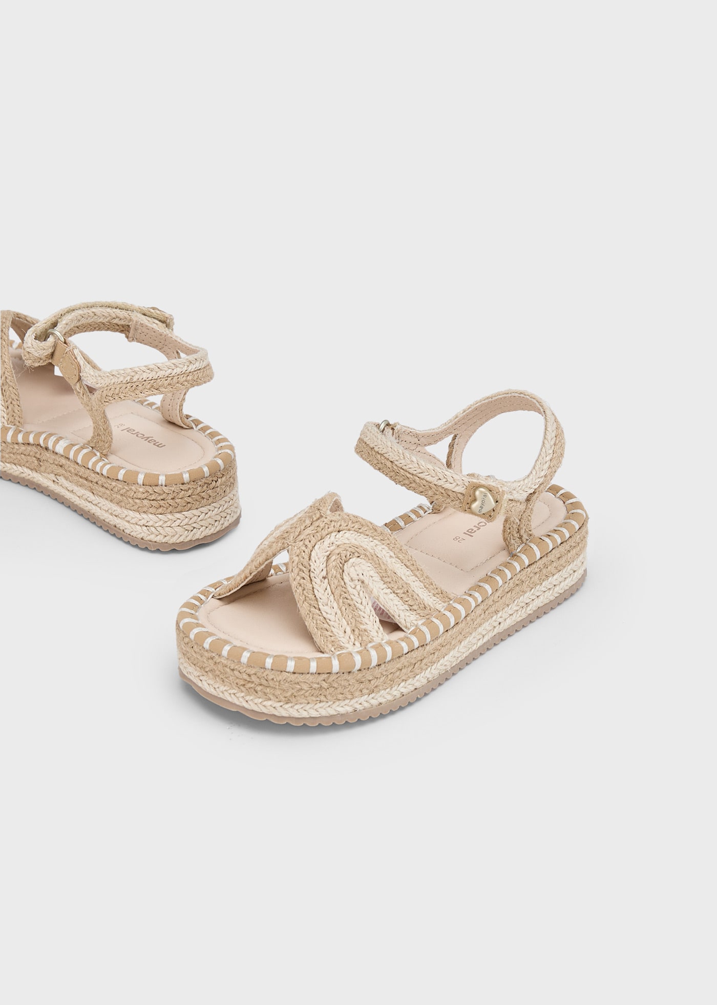 Girl platform jute sandals