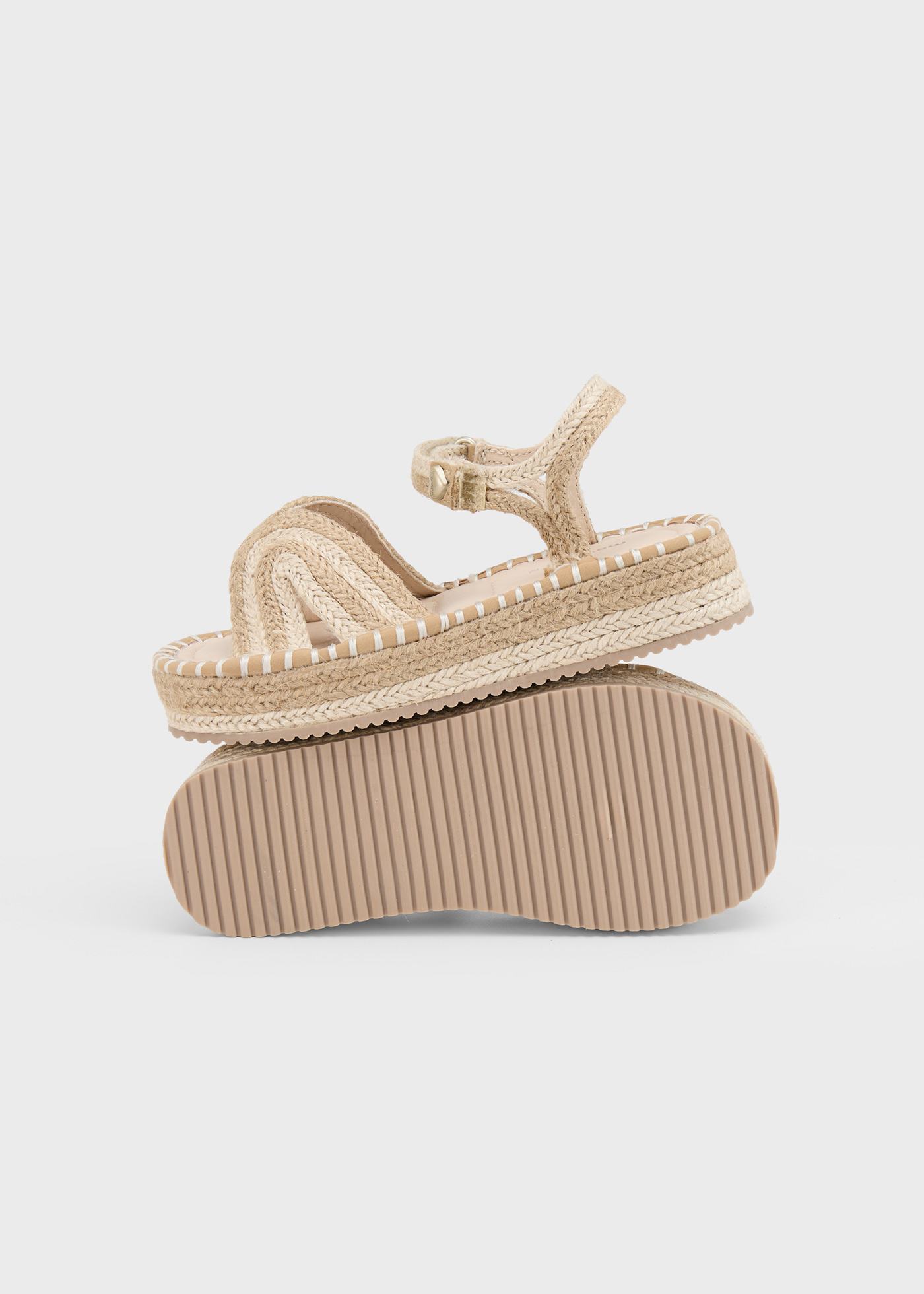 Girl Jute Sandals with Flowers