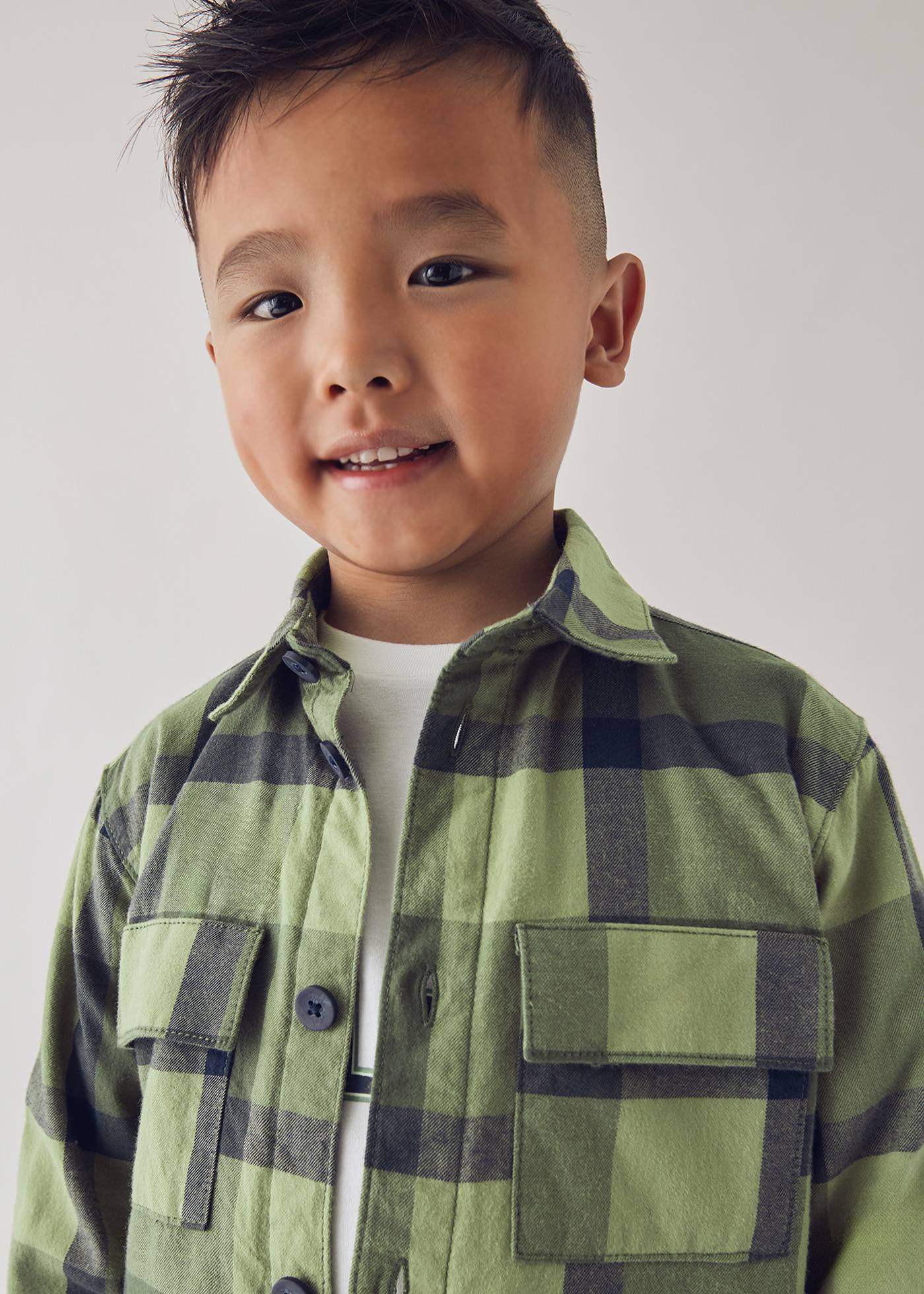 Boys check overshirt