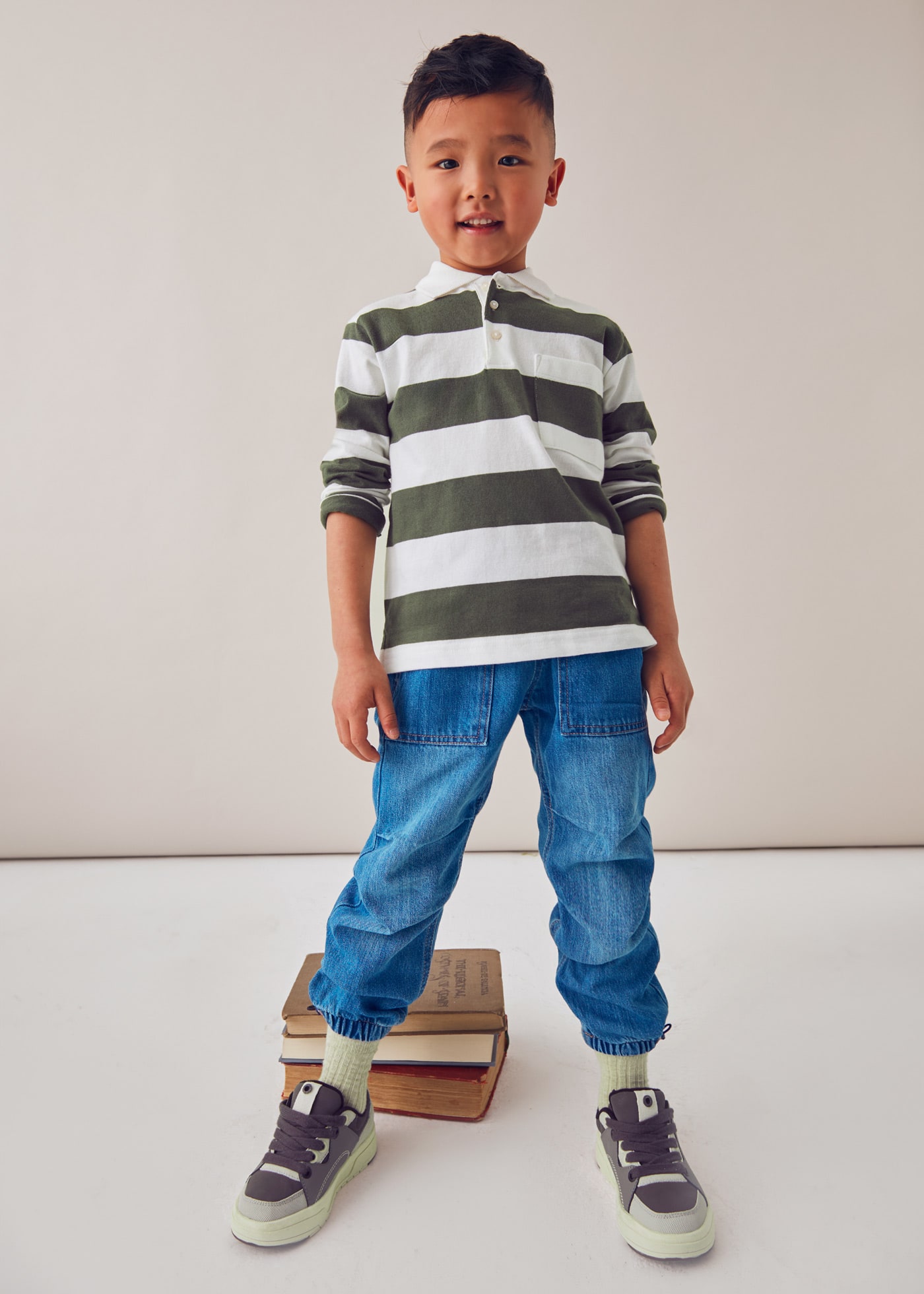 Pantalón de mezclilla parachute niño