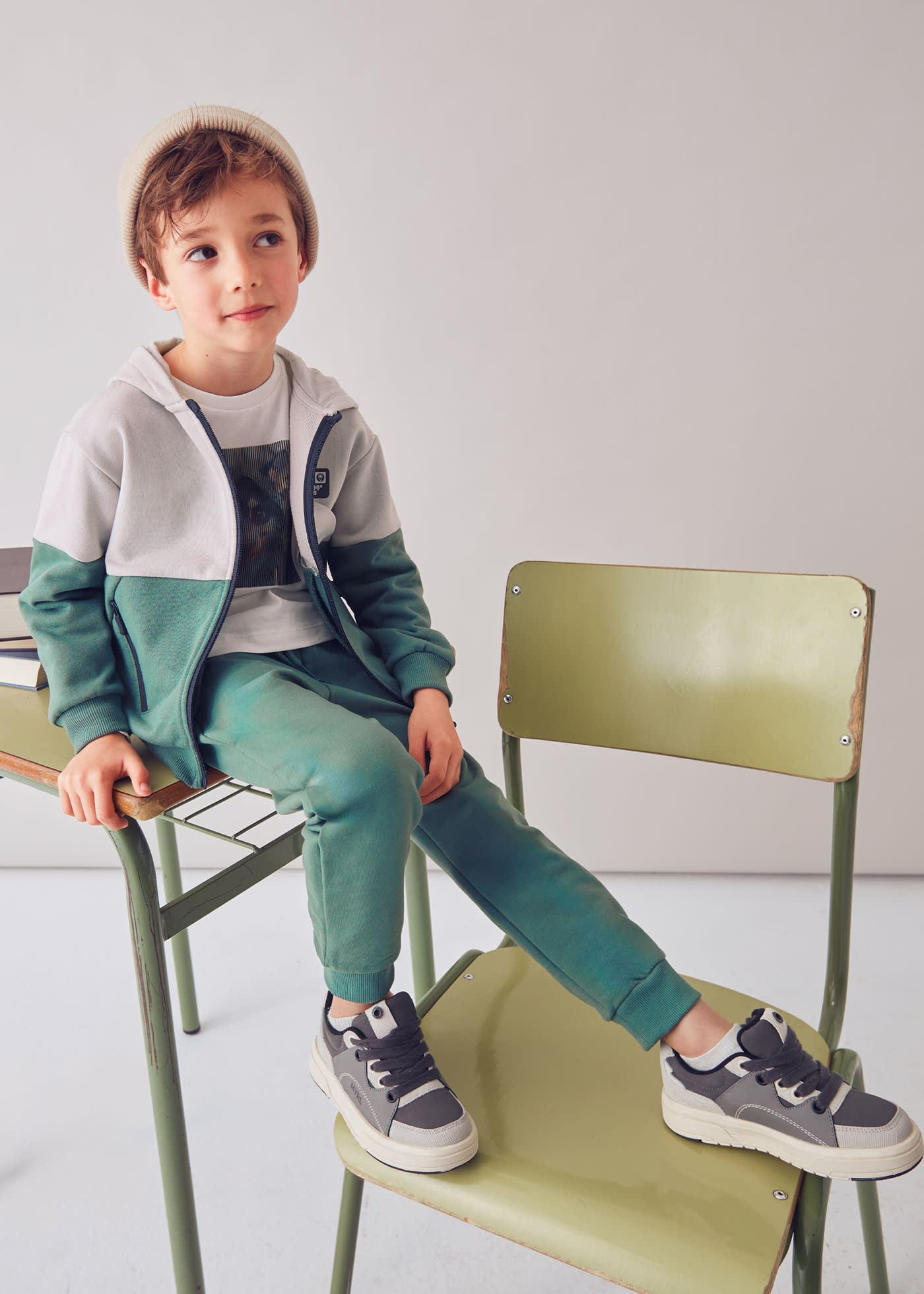 Sudadera combinada niño