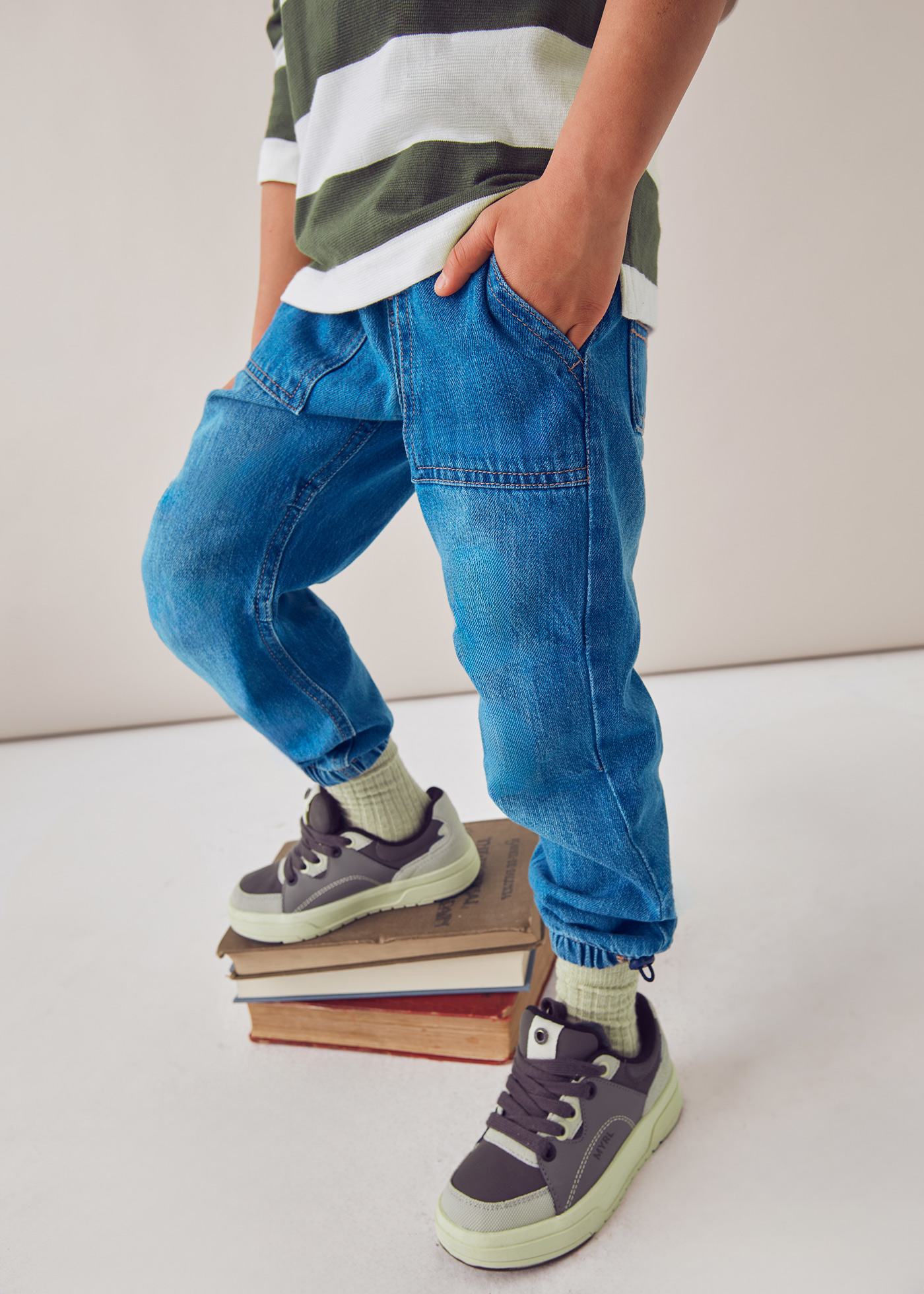 Pantalón vaquero parachute niño