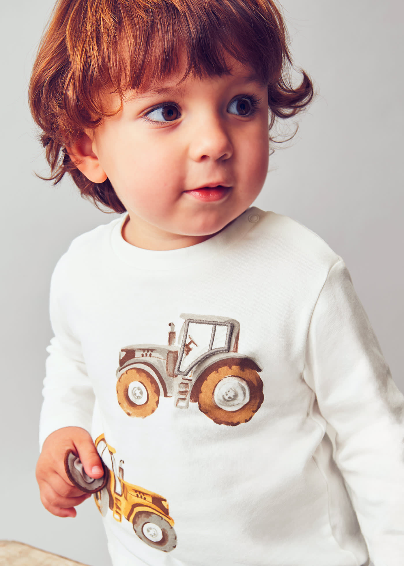 T-shirt interactif tracteur bébé