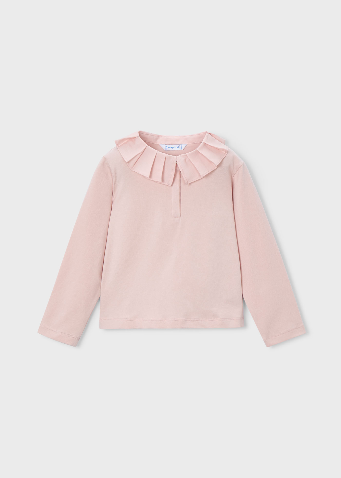 Girl Polo Shirt with Embellished Collar