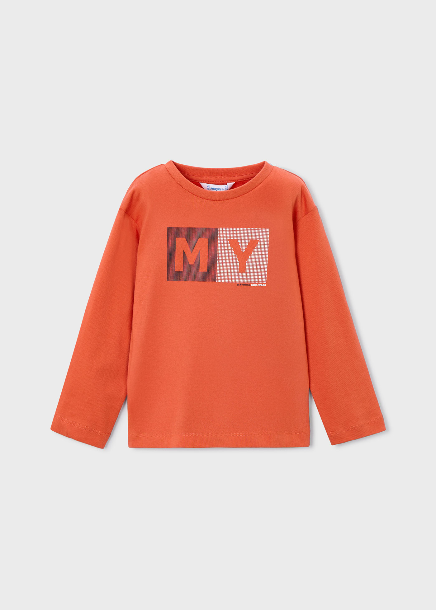 Camiseta letras básica niño