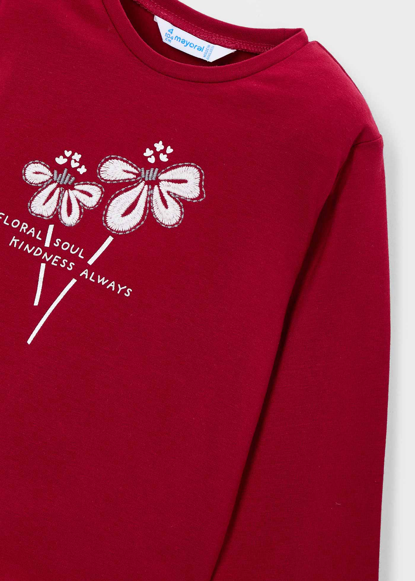 Camisola básica flor menina Camisola básica flor menina