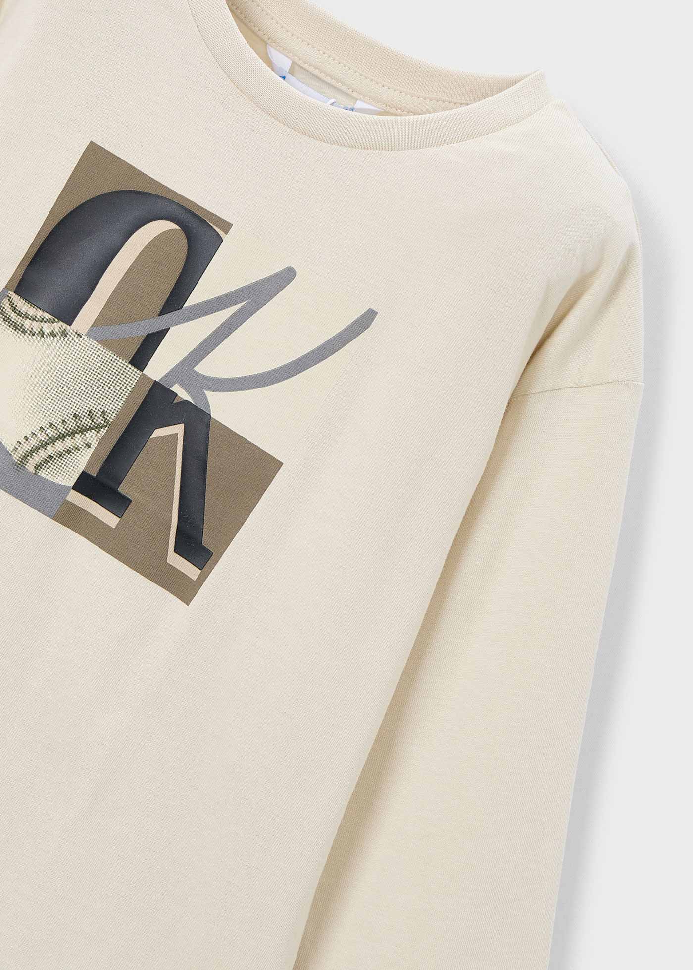 Boys long sleeved letters shirt