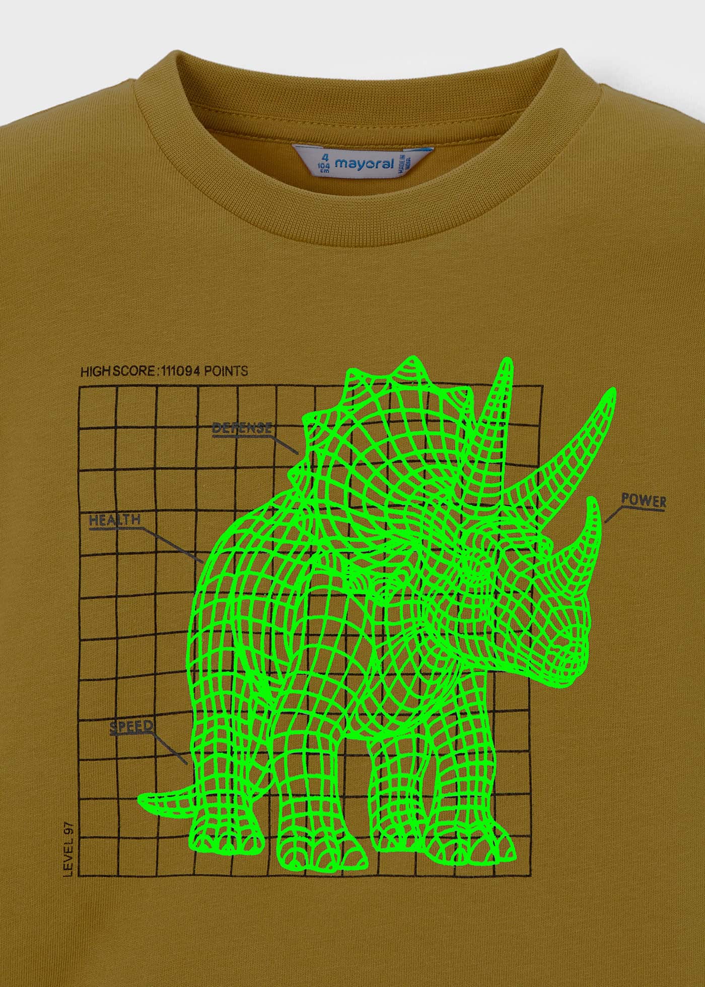 Camiseta interactiva dinosaurio niño
