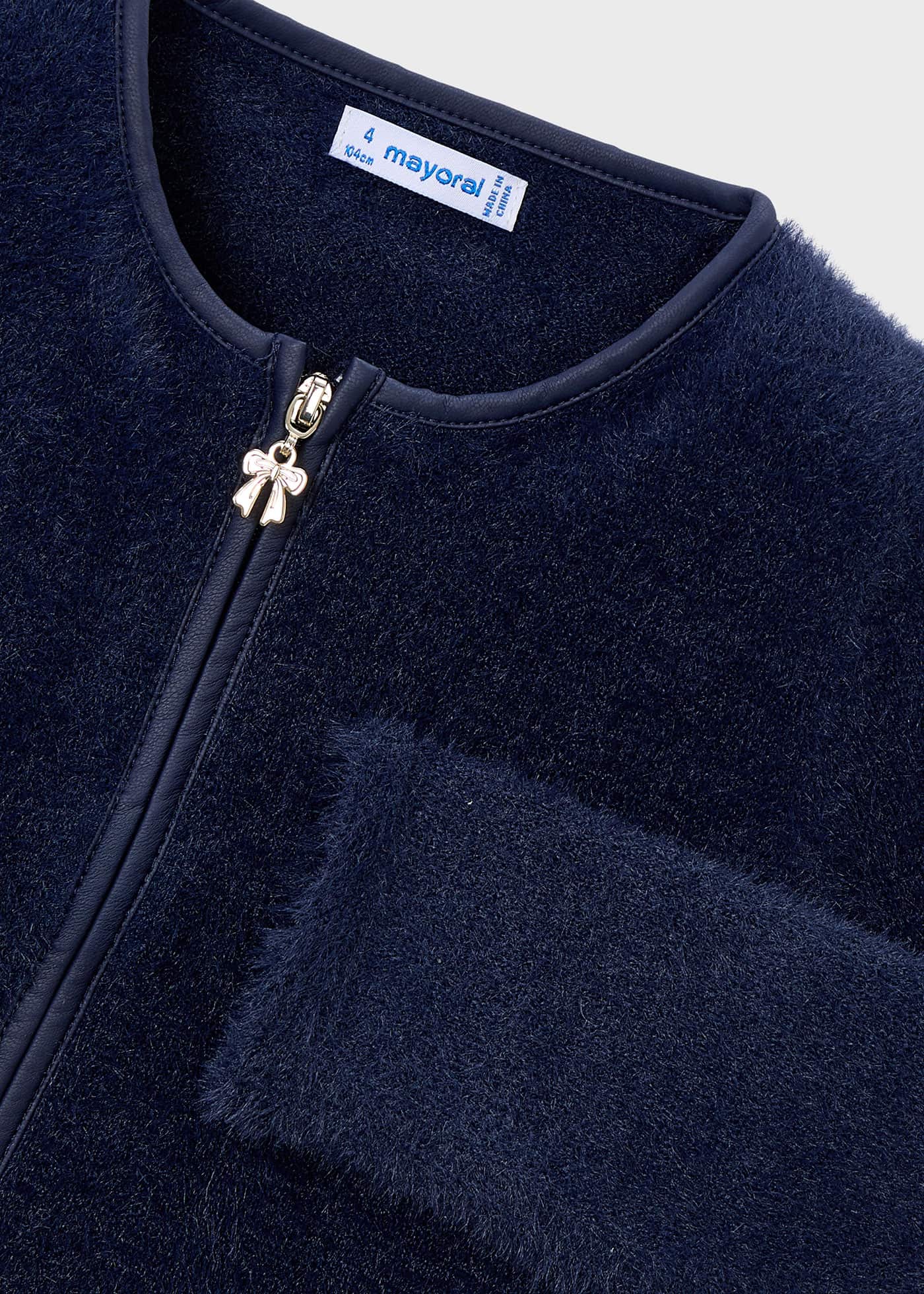 Cardigan in maglia pellicciotto bambina