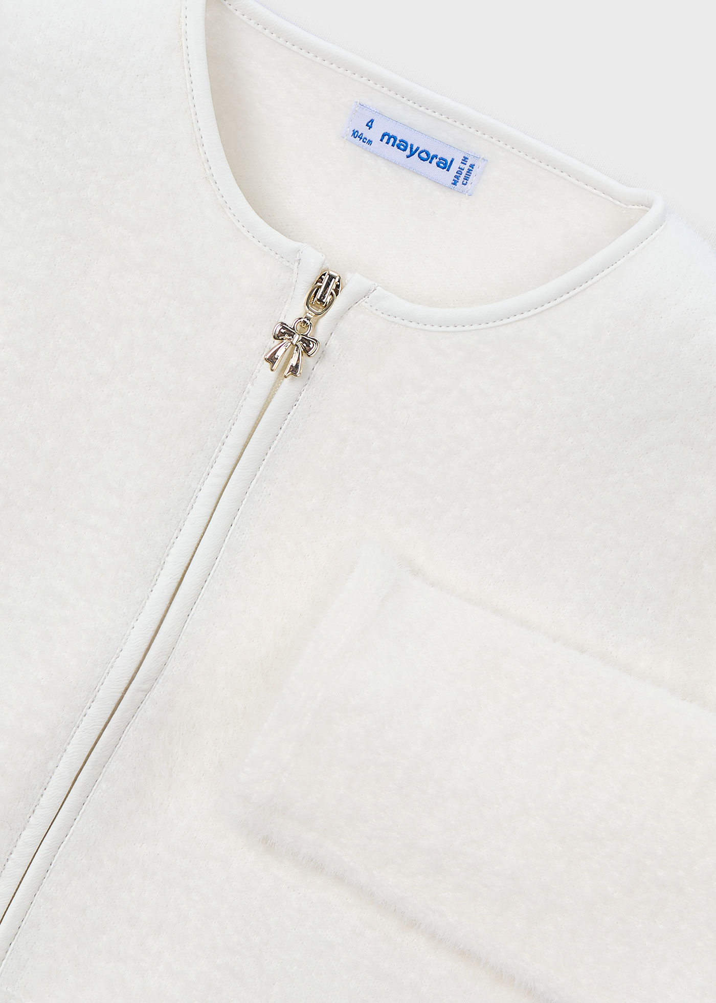 Futerkowy sweterek trykotowy dla dziewczynki