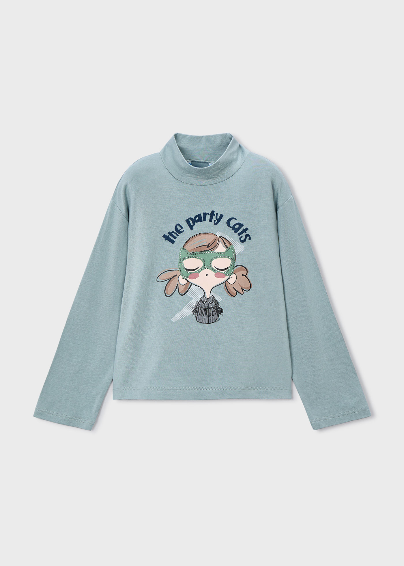 Girls high neck t-shirt