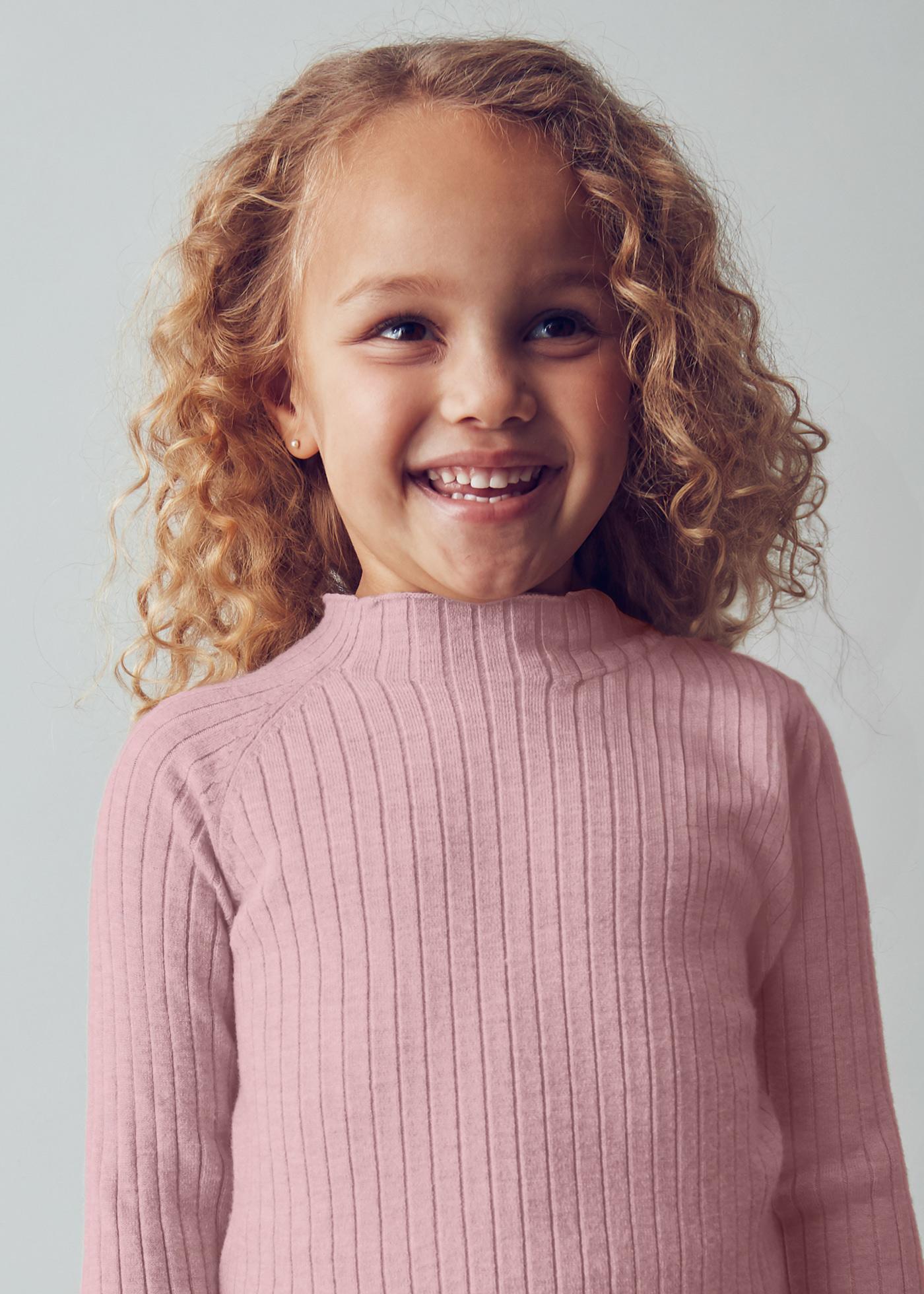 Camisola gola tricô menina