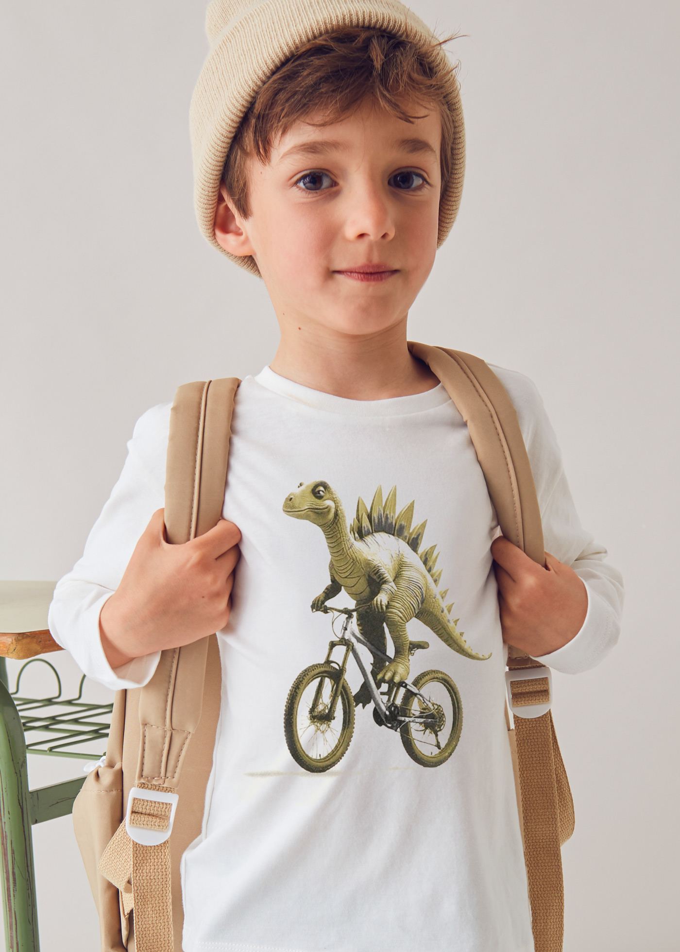 Boys long sleeved dinosaur shirt