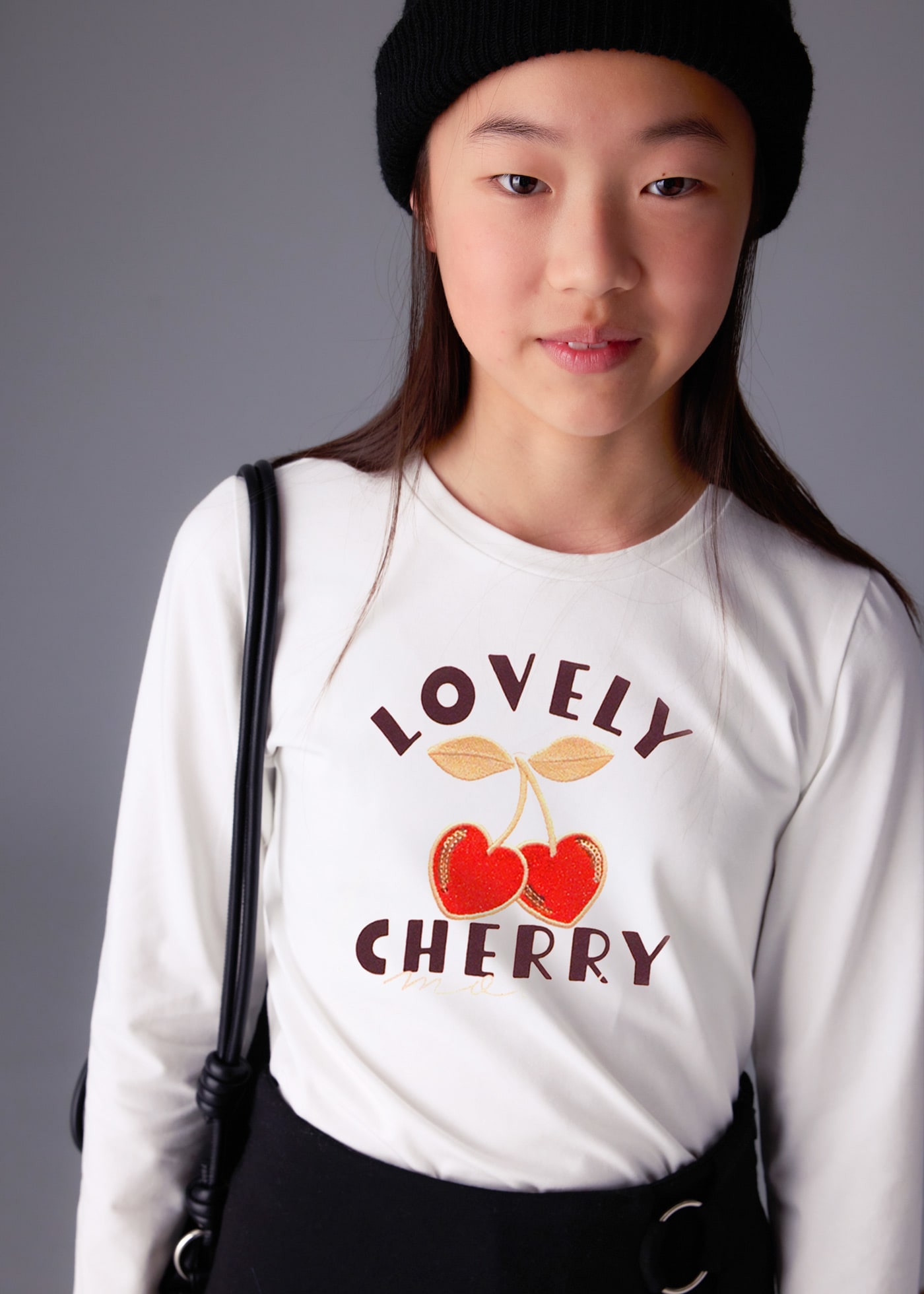 Girls basic letters T-shirt