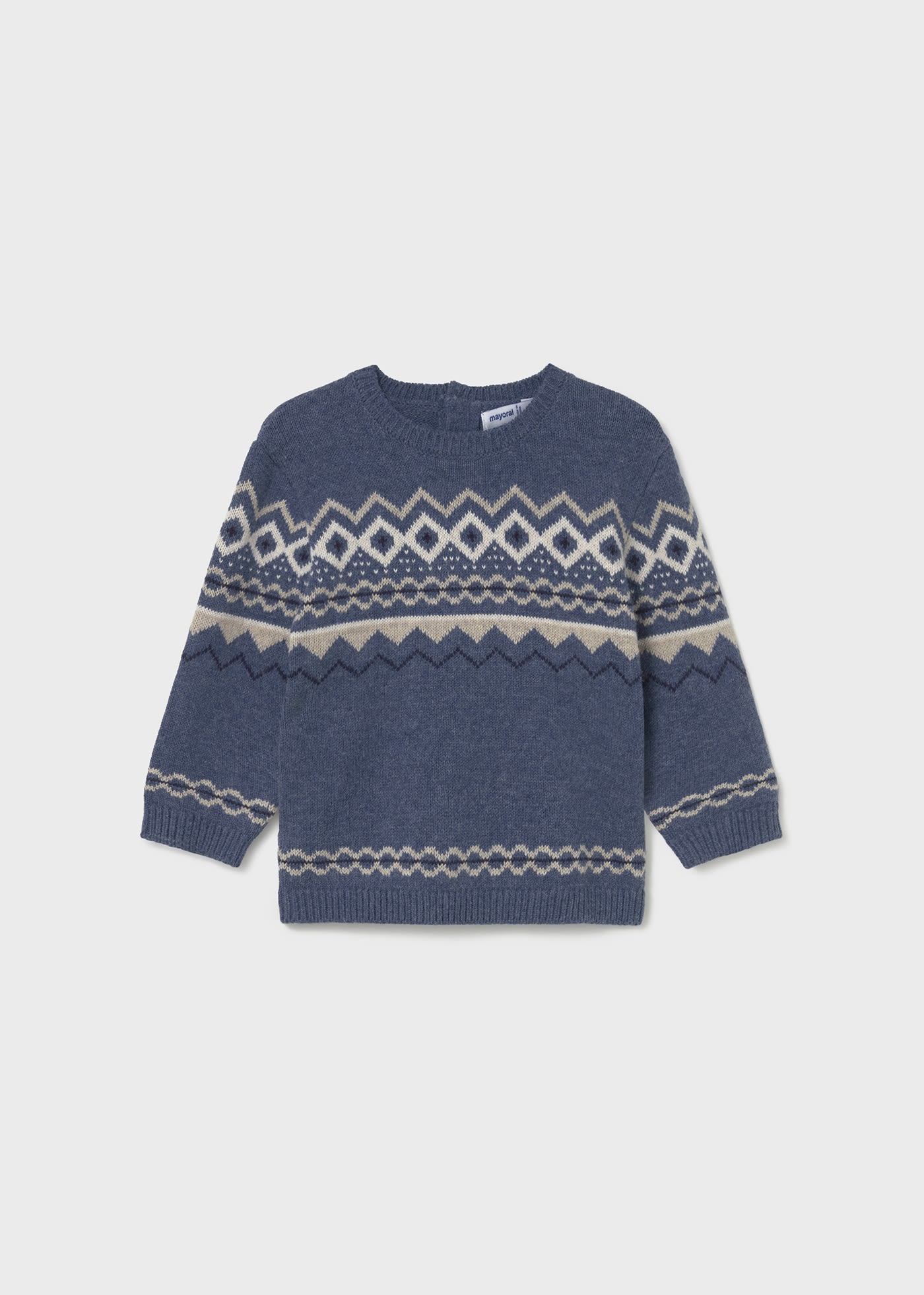 Pull motif jacquard bébé