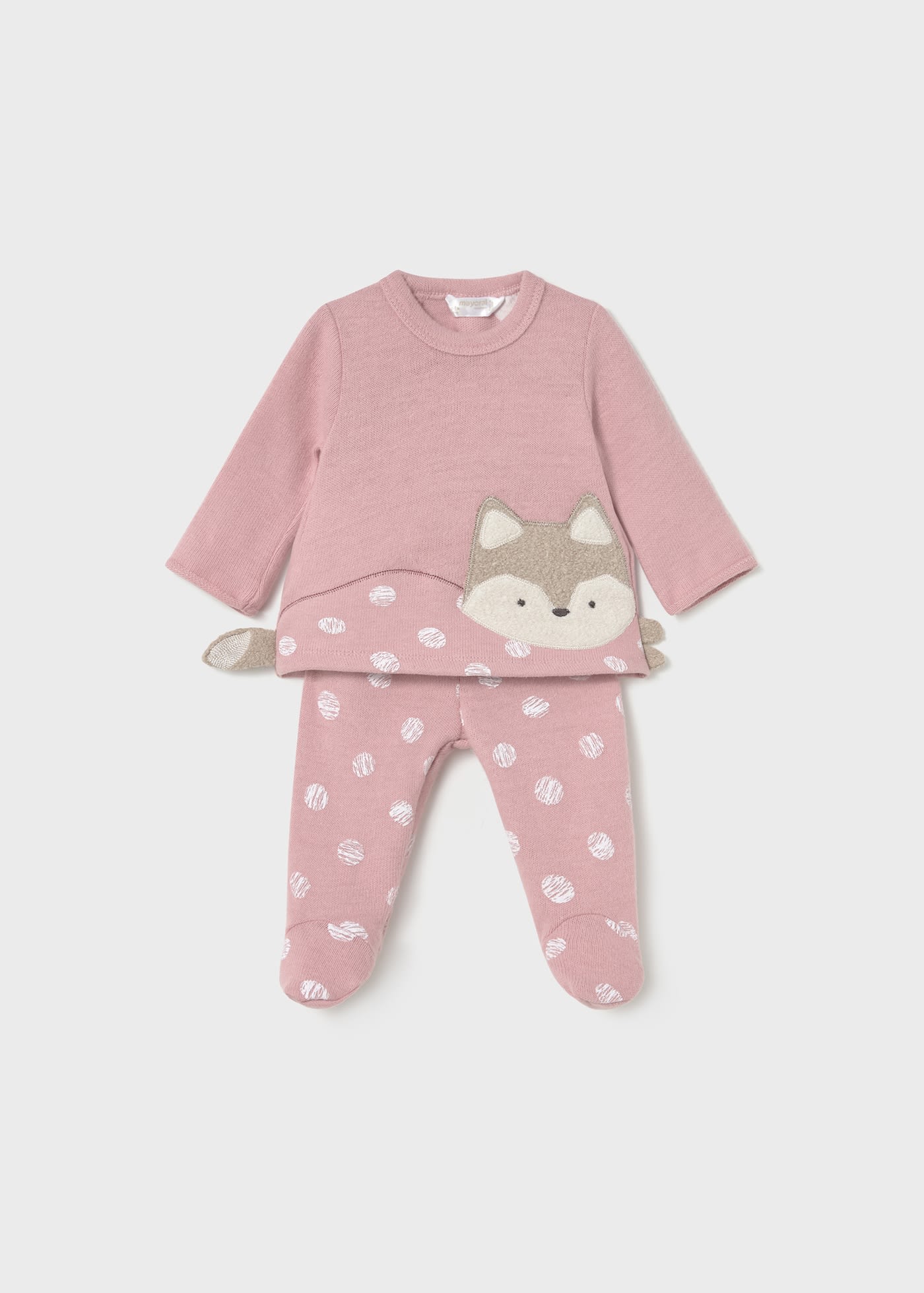 Newborn animal jumper and footed leggings set