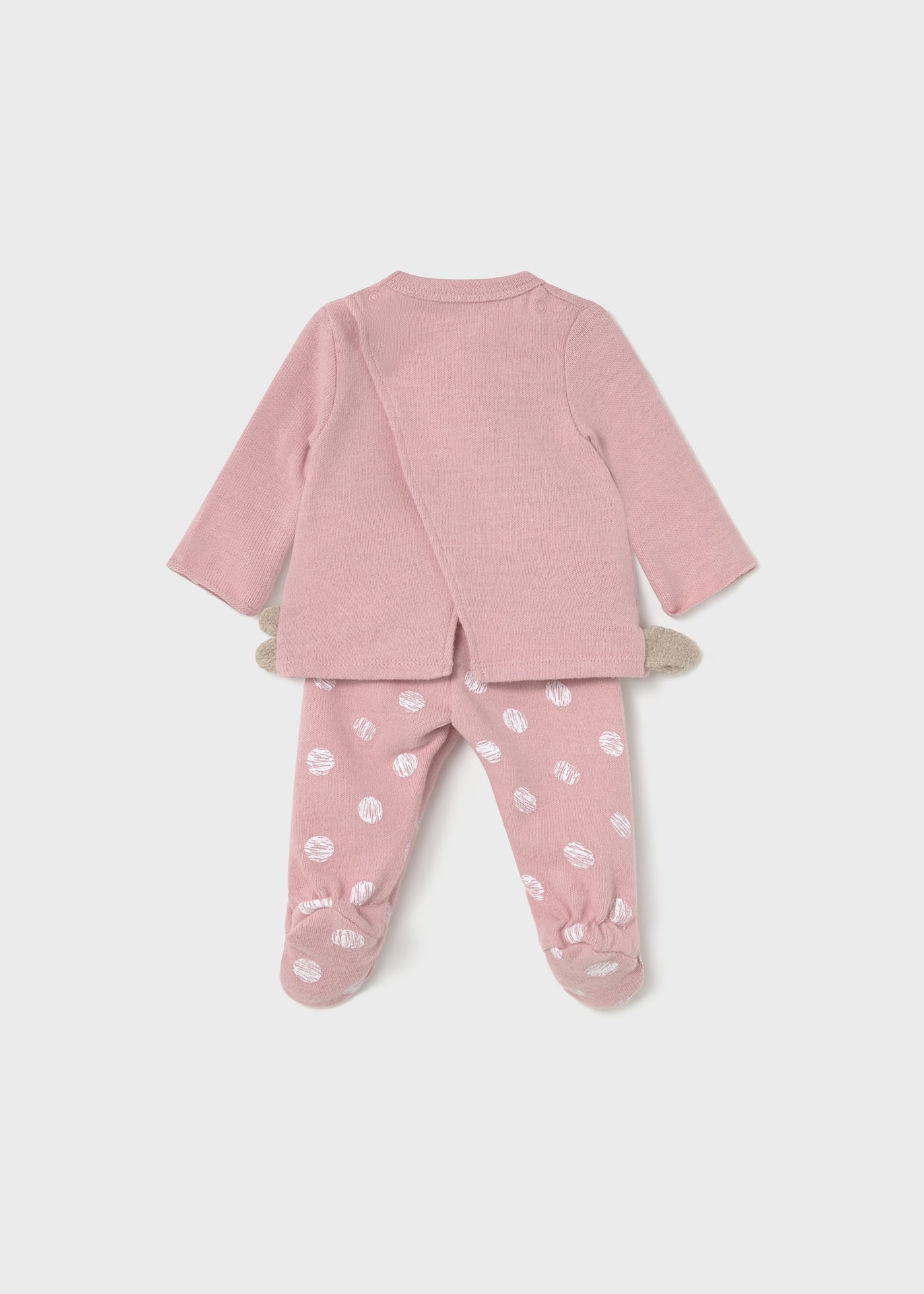 Completo ghettina e maglione animaletto neonata